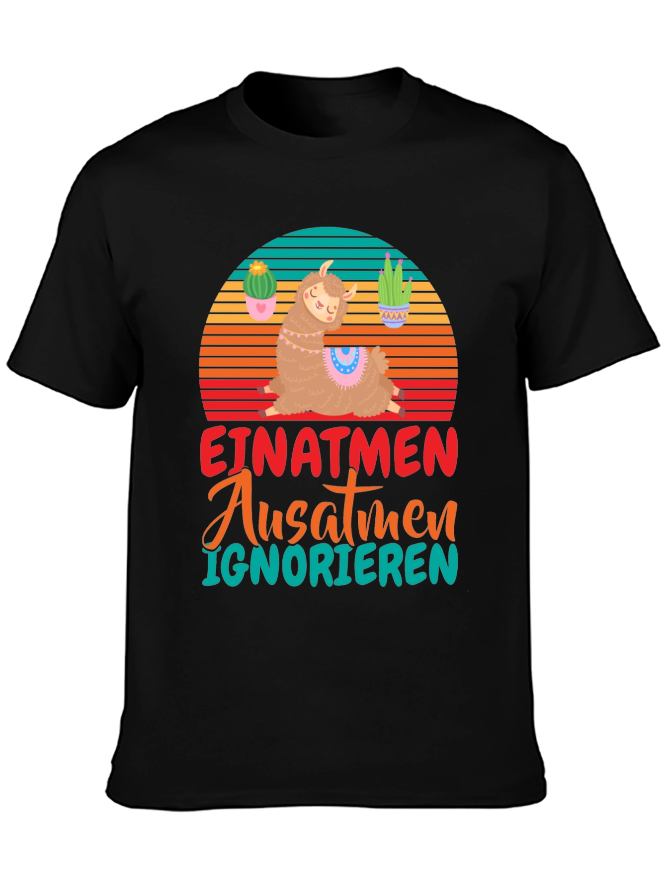 Llama Meditation T-Shirt - German Text