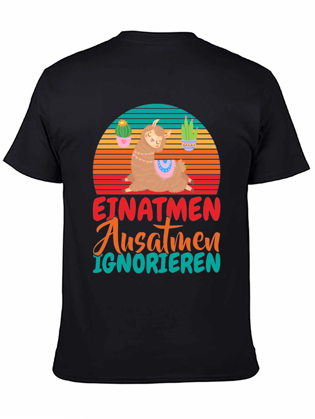 Llama Meditation T-Shirt - German Text
