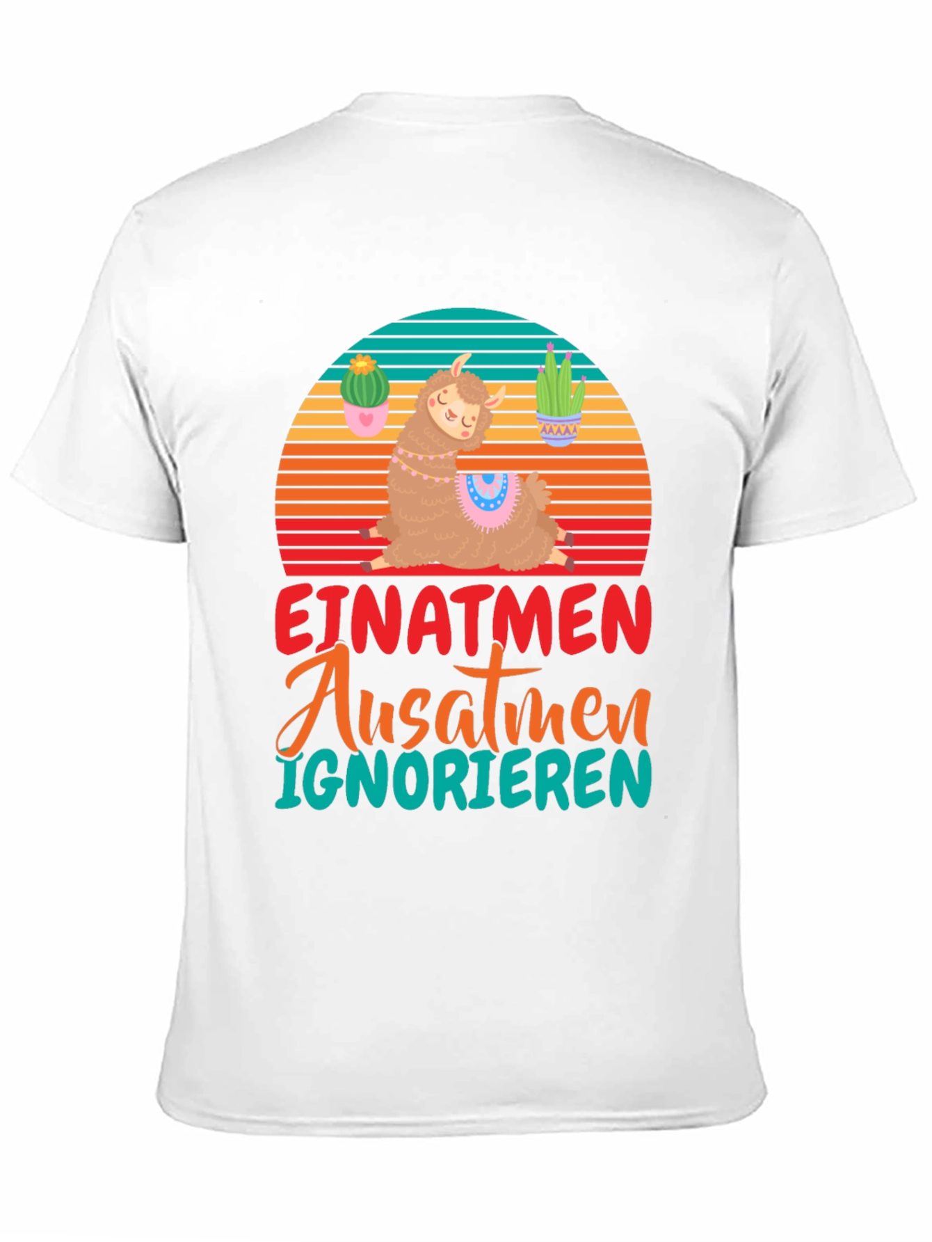 Llama Meditation T-Shirt - German Text