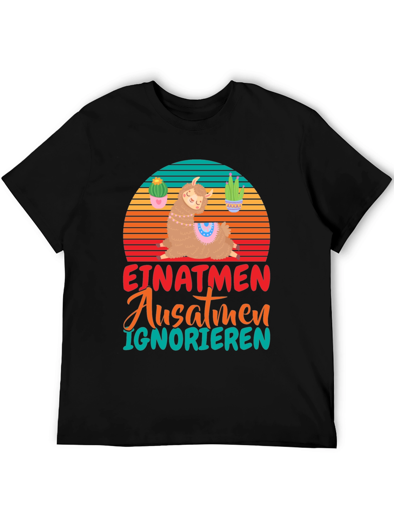 Llama Meditation T-Shirt - German Text