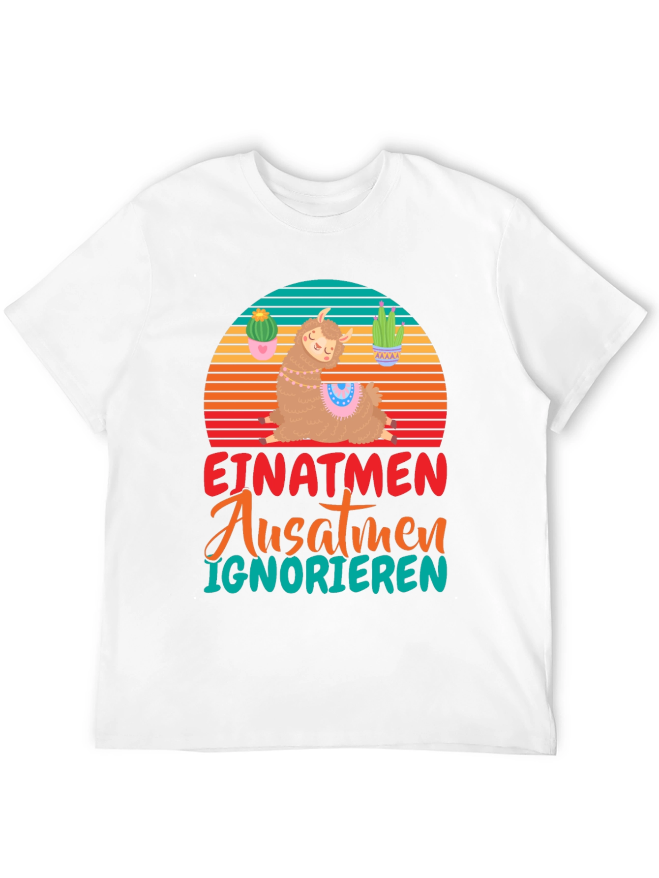 Llama Meditation T-Shirt - German Text