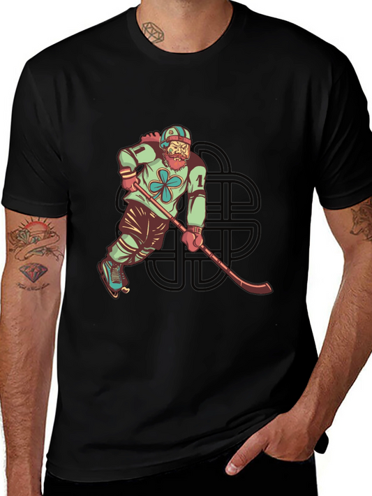 Lucky Hockey Player Graphic Tee