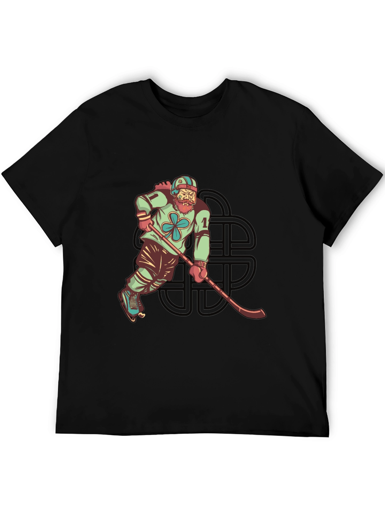 Lucky Hockey Player Graphic Tee