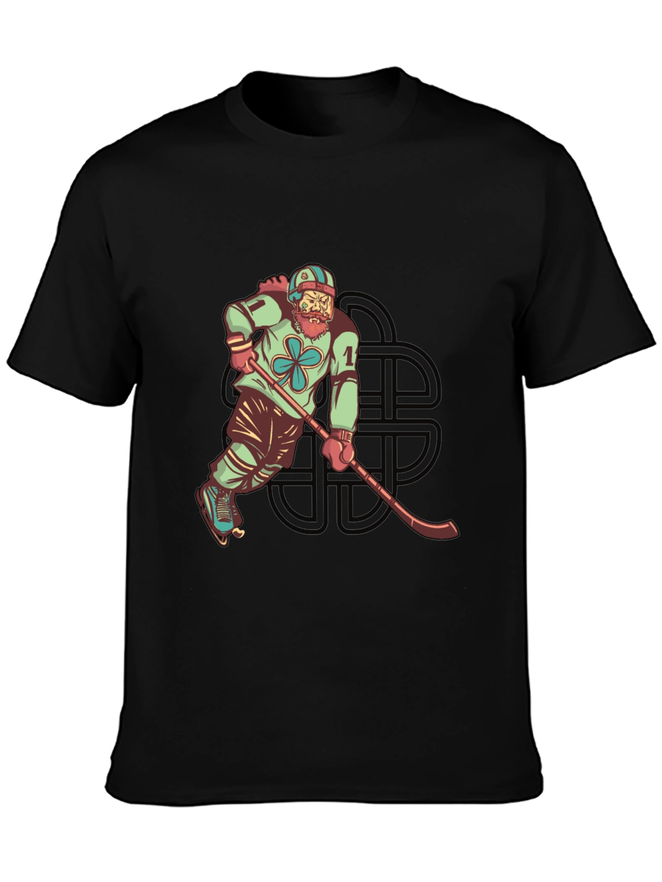 Lucky Hockey Player Graphic Tee
