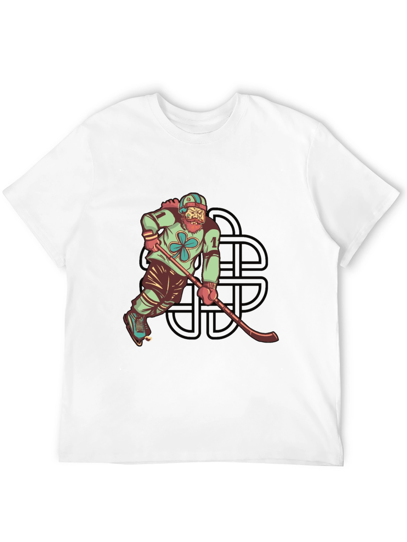 Lucky Hockey Player Graphic Tee