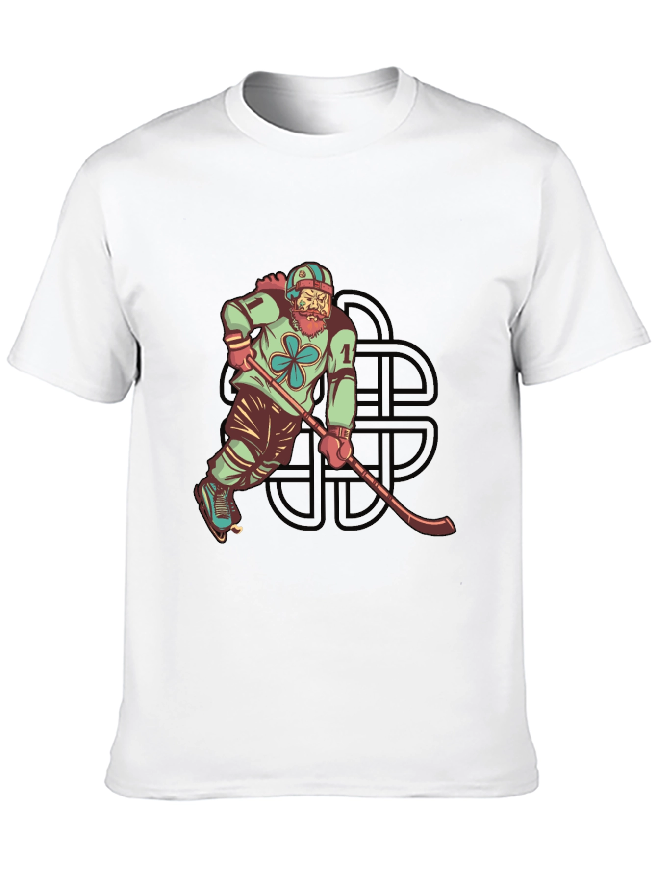 Lucky Hockey Player Graphic Tee