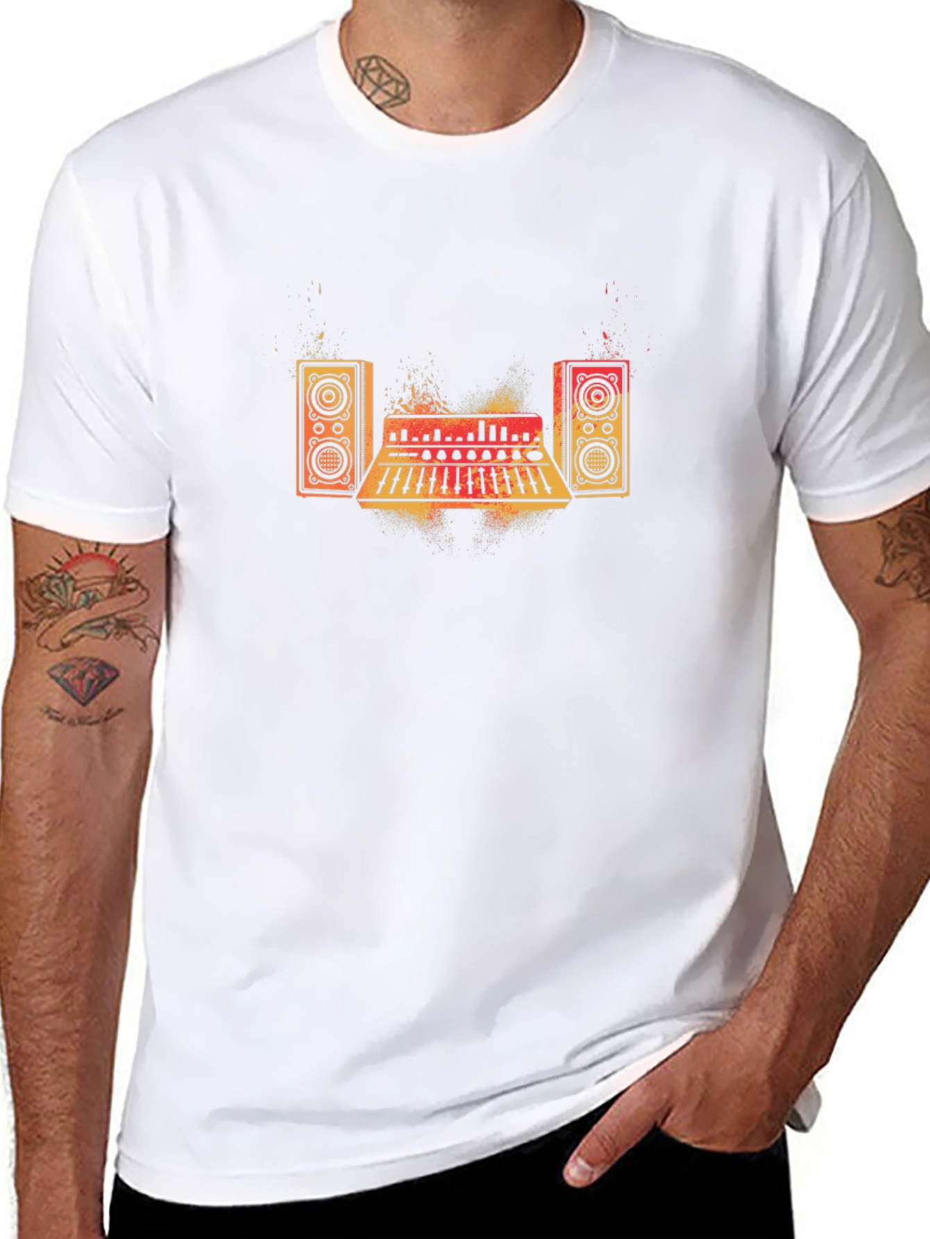 DJ Music Mixer Black T-Shirt