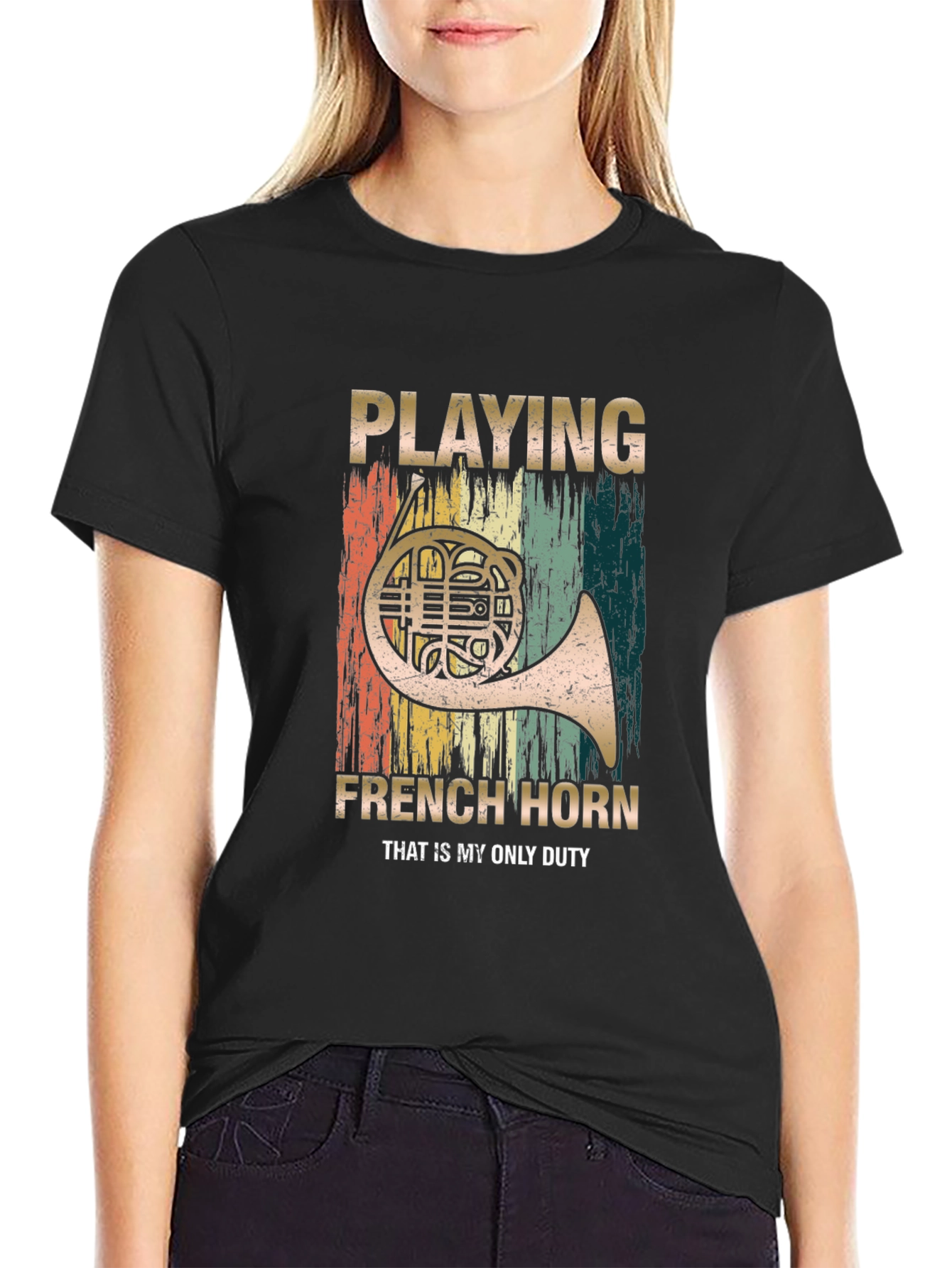 French Horn Player T-Shirt - Musician Duty Tee
