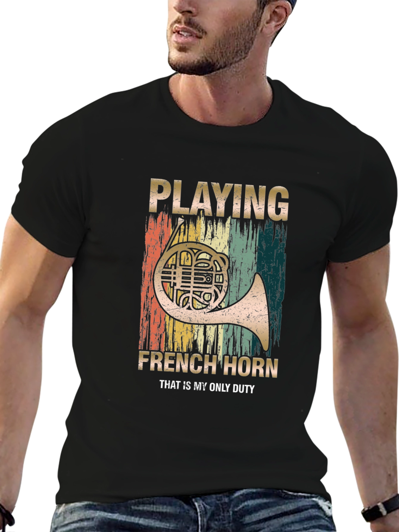 French Horn Player T-Shirt - Musician Duty Tee