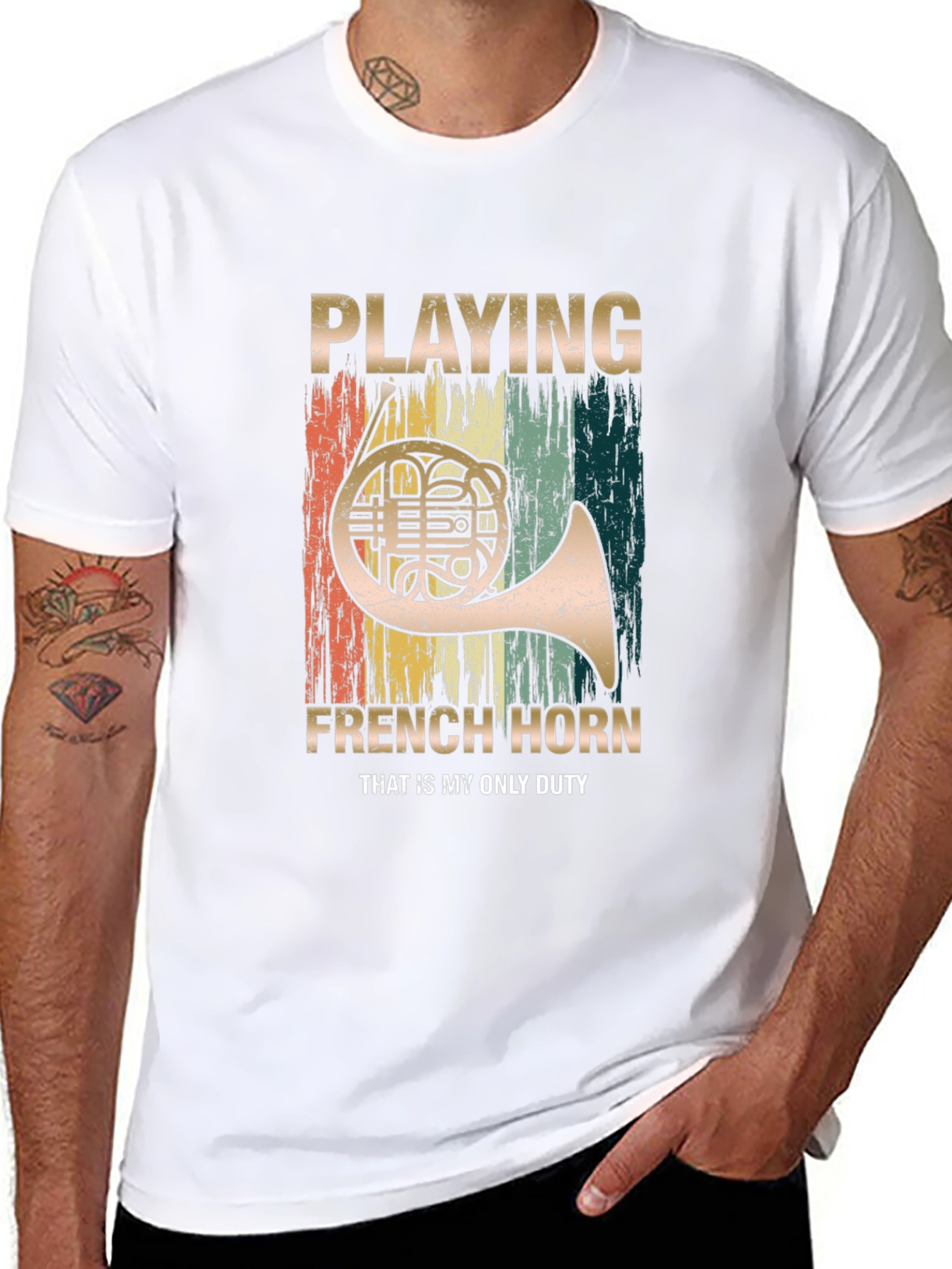 French Horn Player T-Shirt - Musician Duty Tee