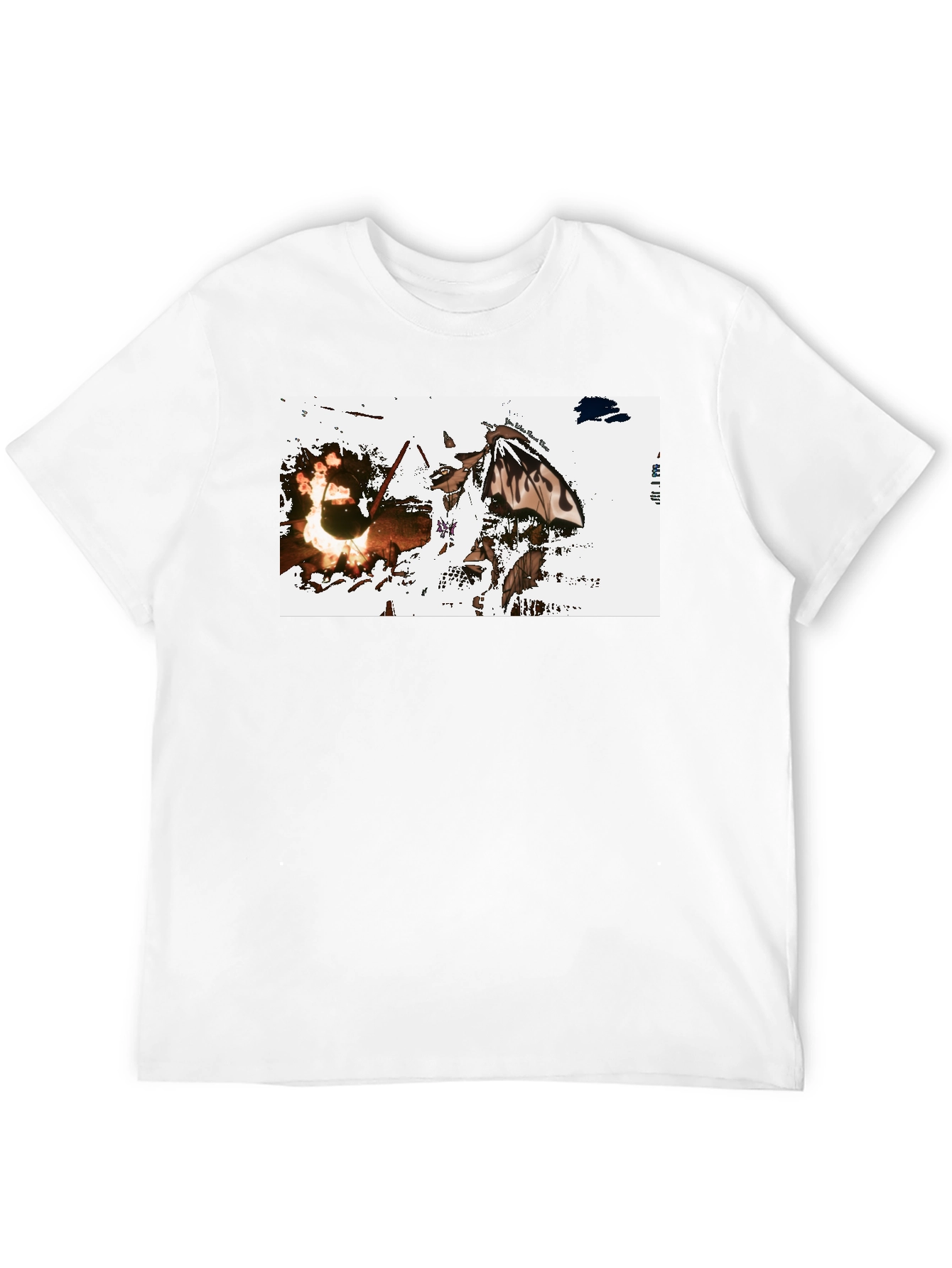 Graphic Tee: Fiery Butterfly Black T-Shirt