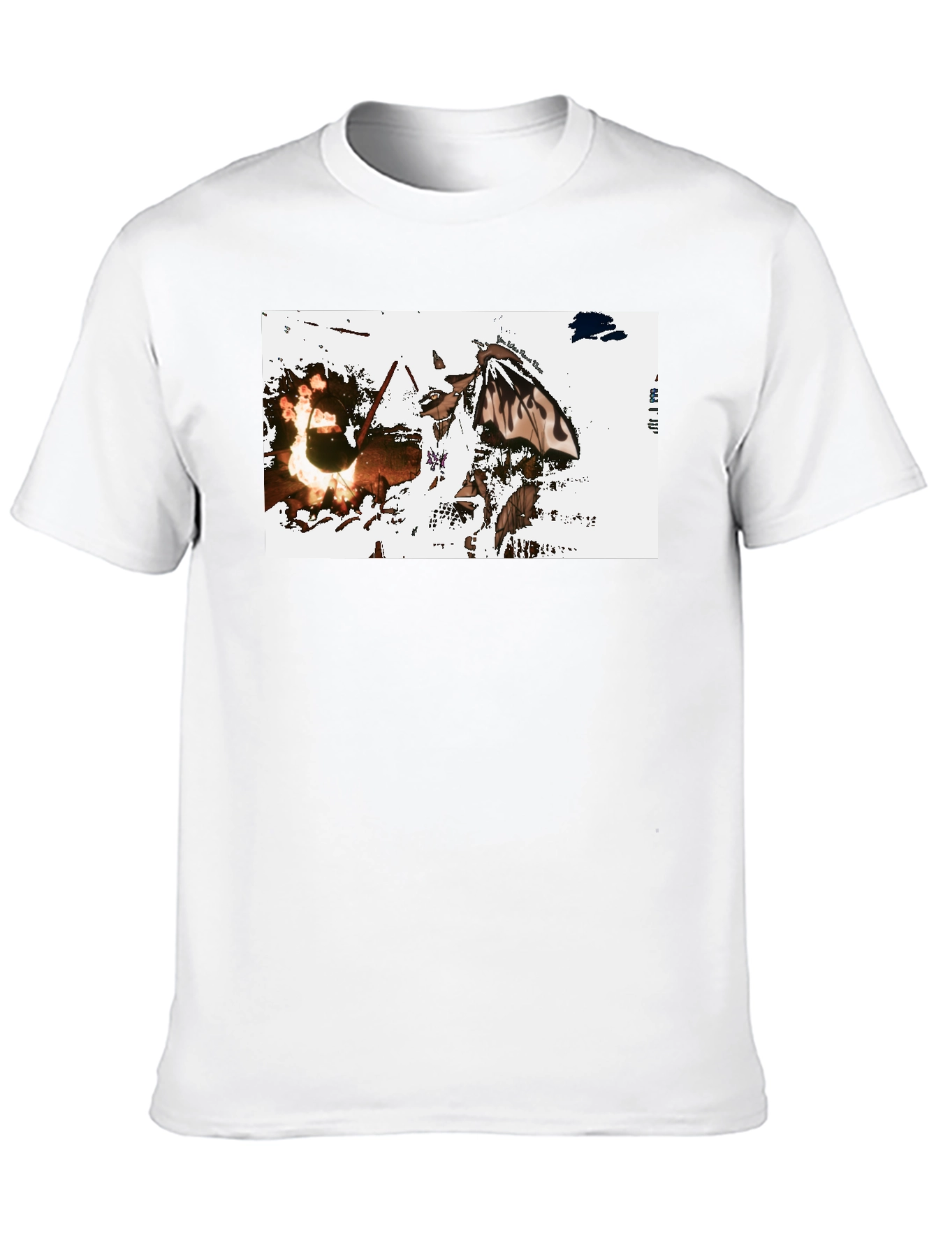 Graphic Tee: Fiery Butterfly Black T-Shirt