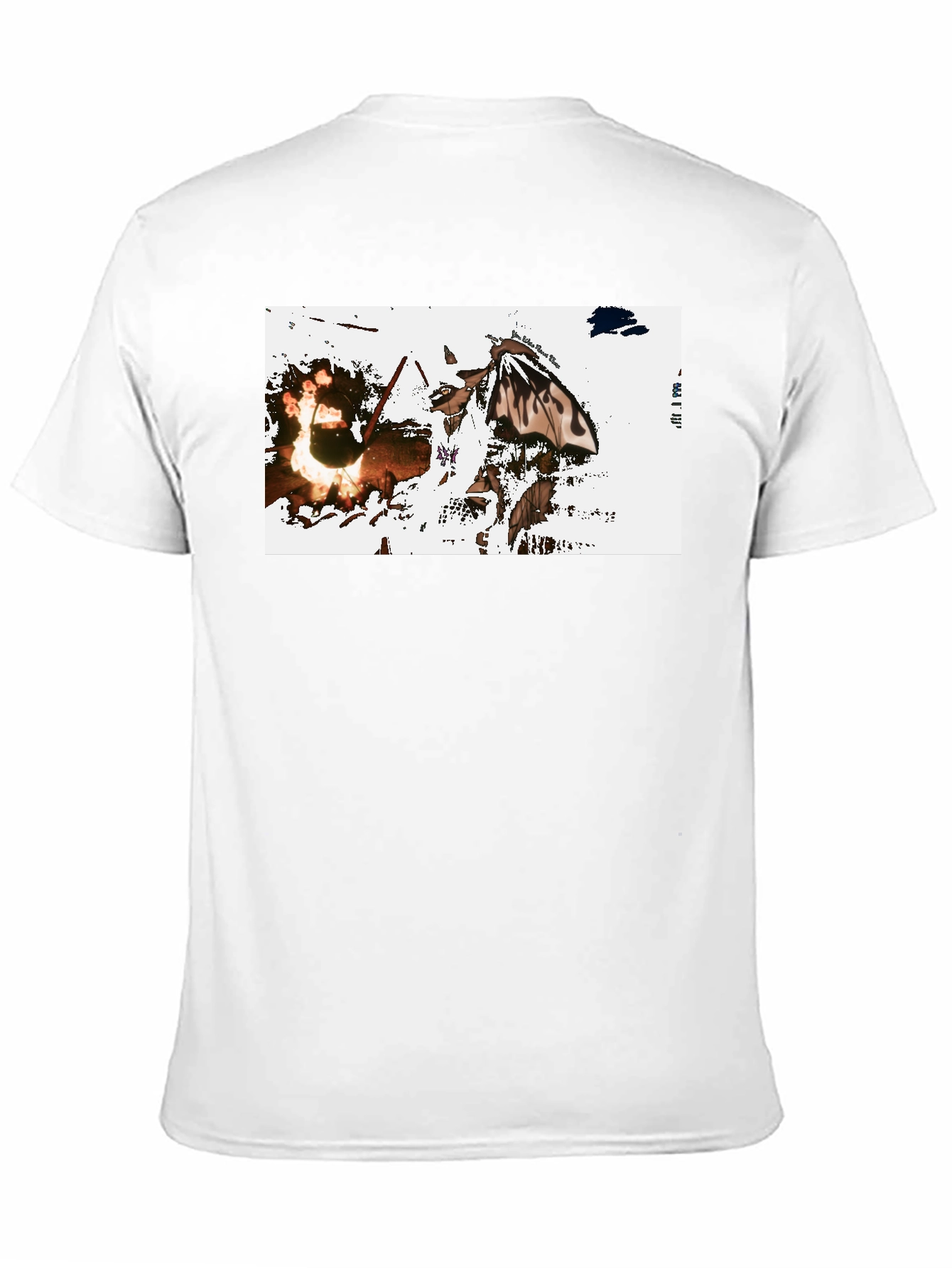 Graphic Tee: Fiery Butterfly Black T-Shirt