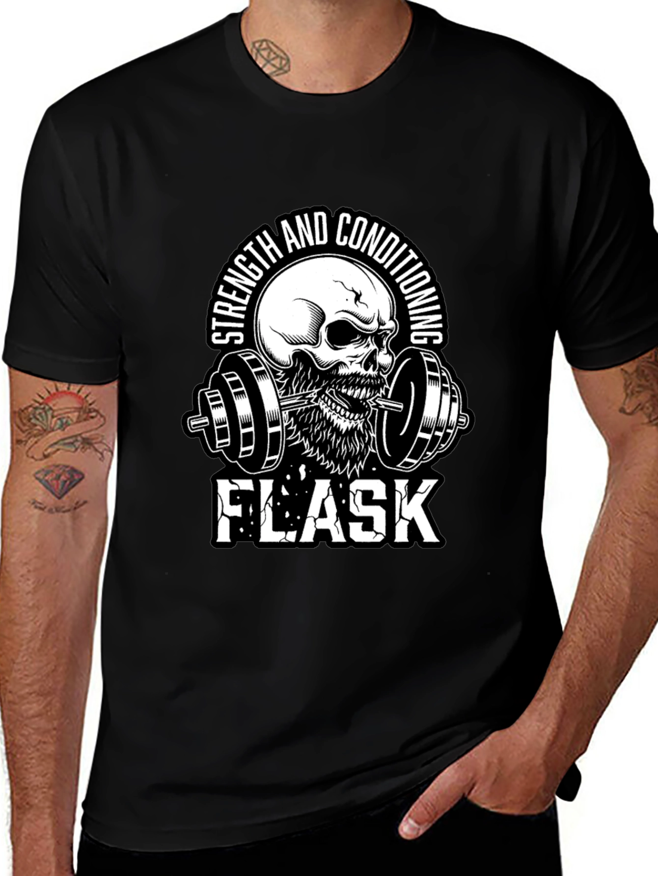 Strength and Conditioning Skull Graphic T-Shirt