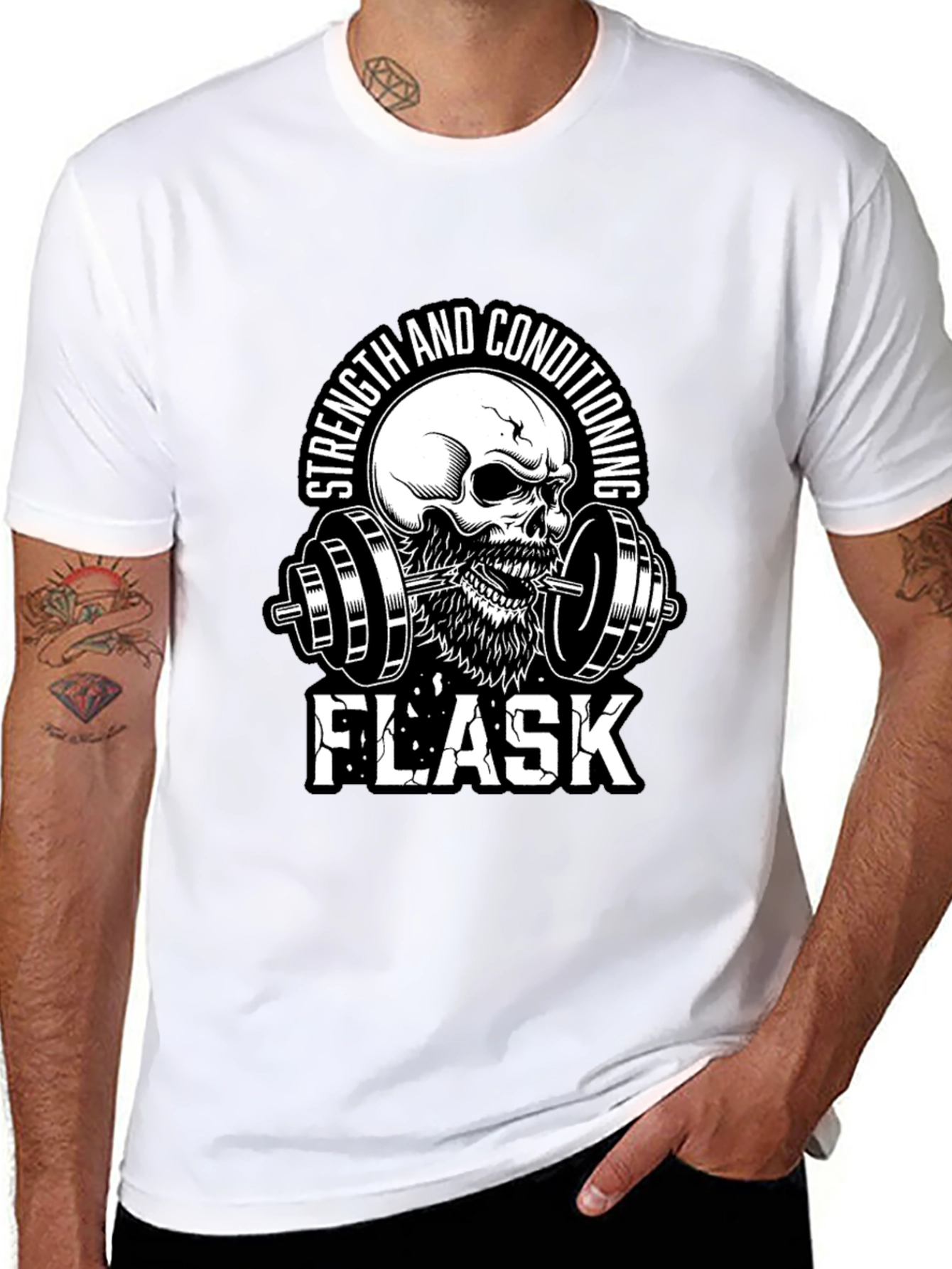 Strength and Conditioning Skull Graphic T-Shirt