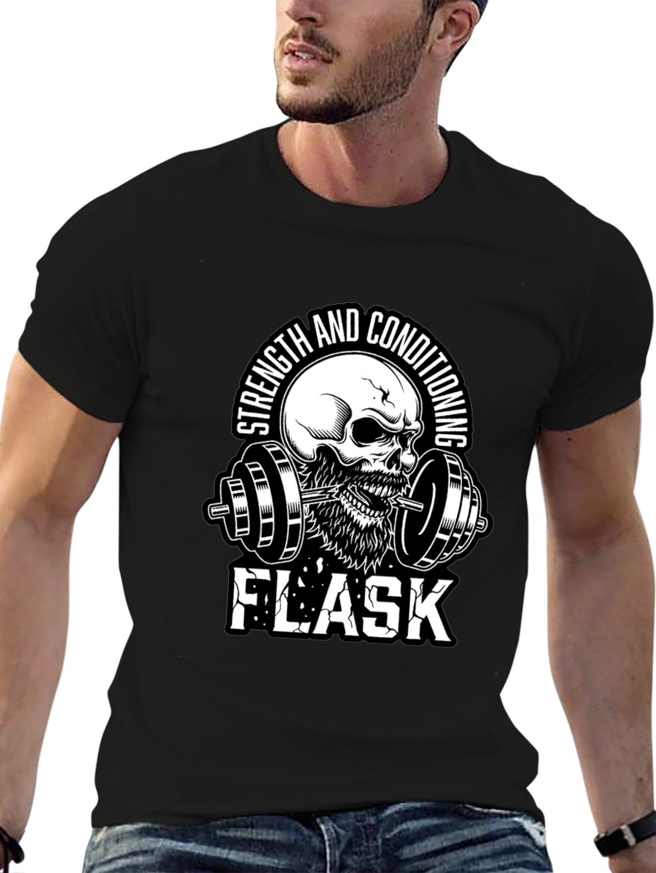 Strength and Conditioning Skull Graphic T-Shirt