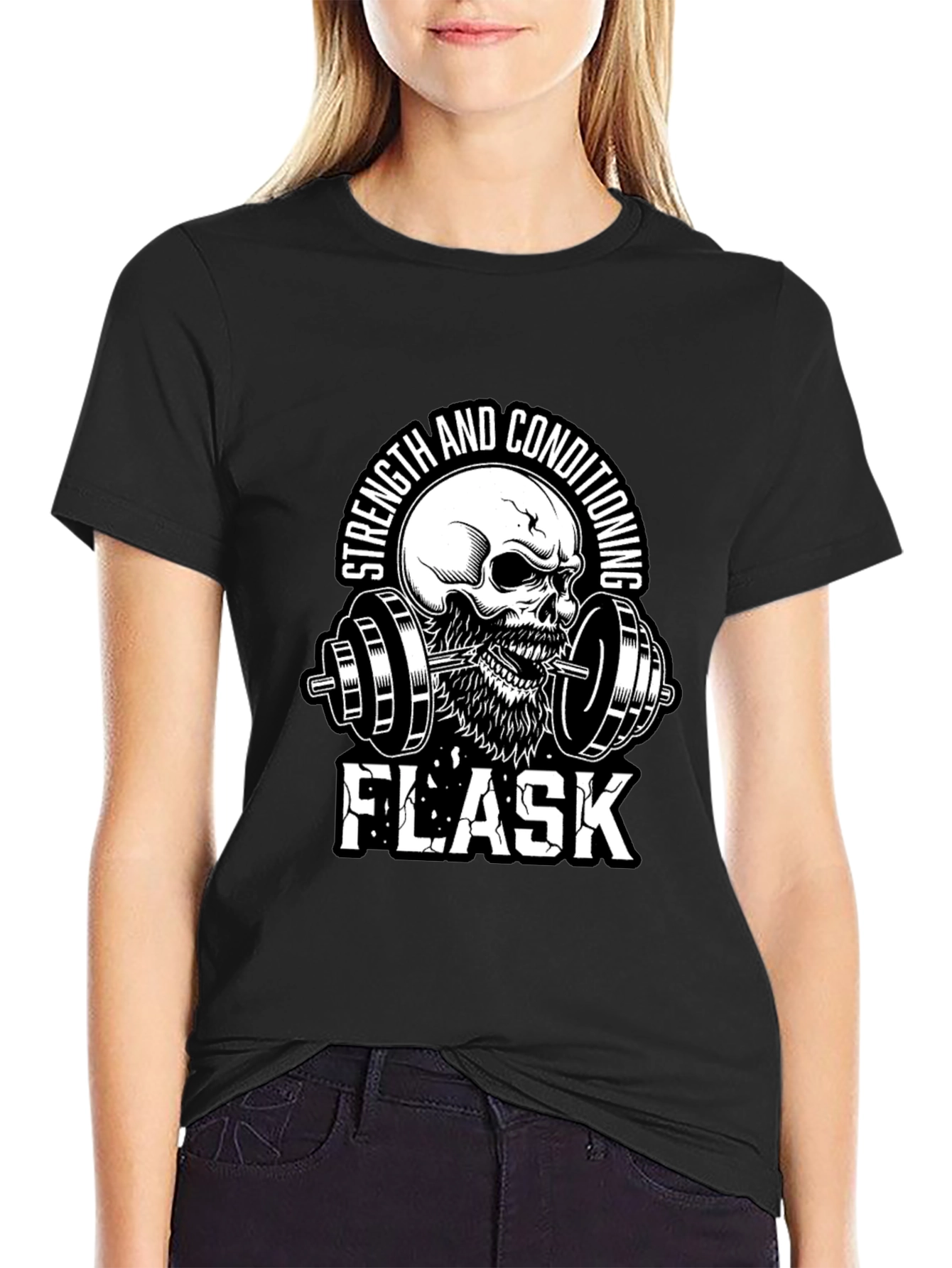 Strength and Conditioning Skull Graphic T-Shirt