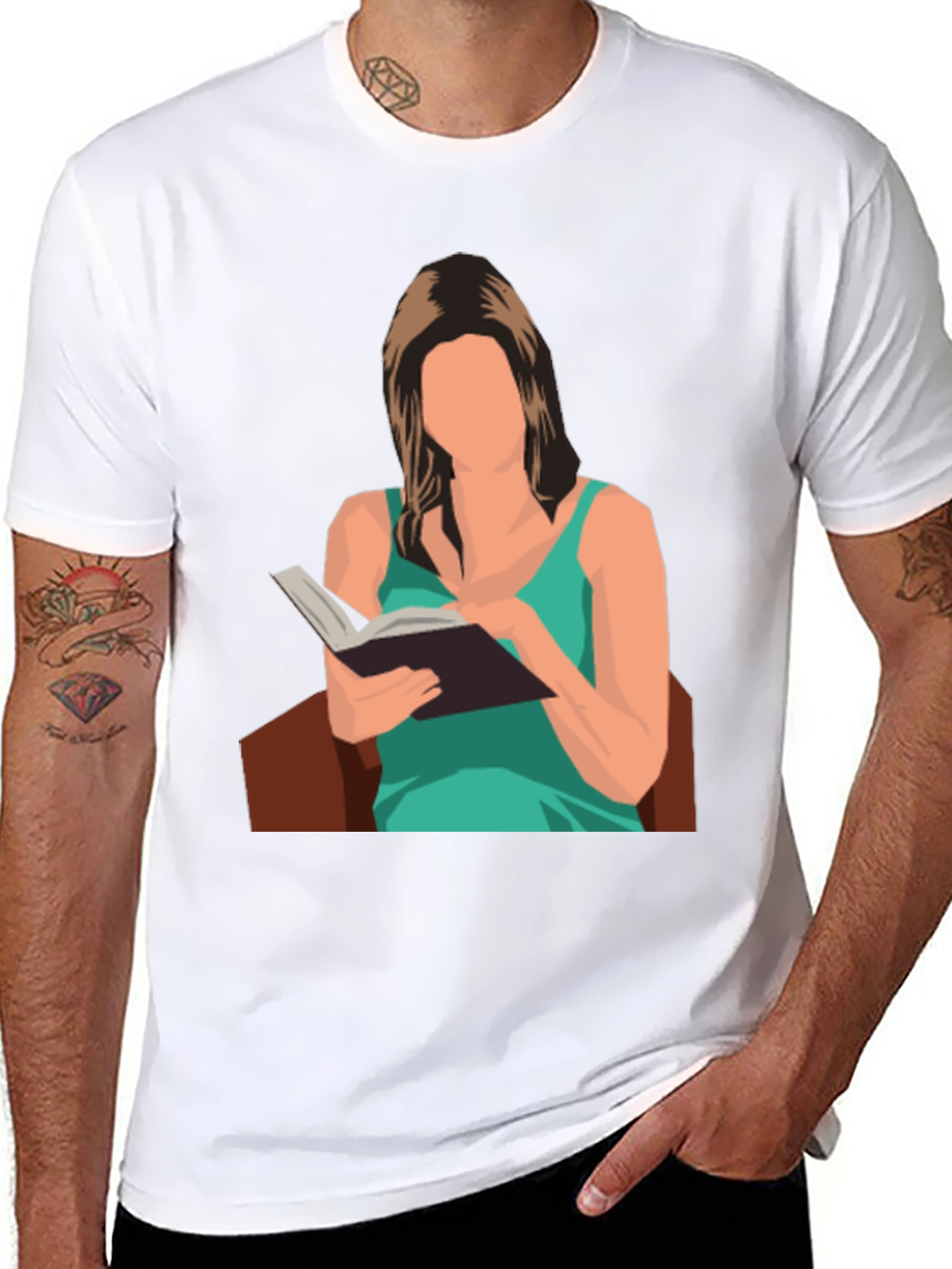 Reading Woman Graphic T-Shirt