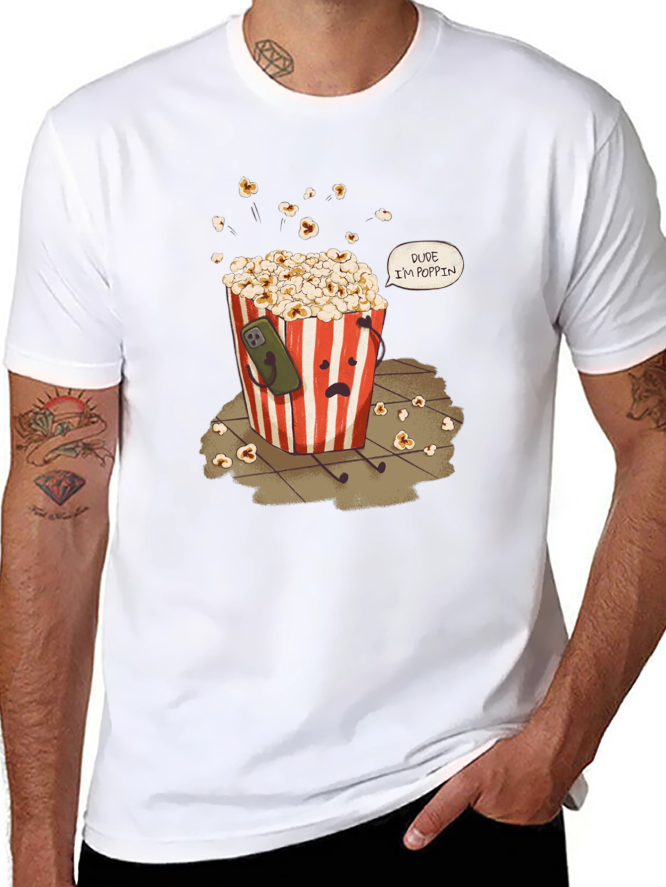 Dude Im Poppin T-Shirt Funny Graphic Tee