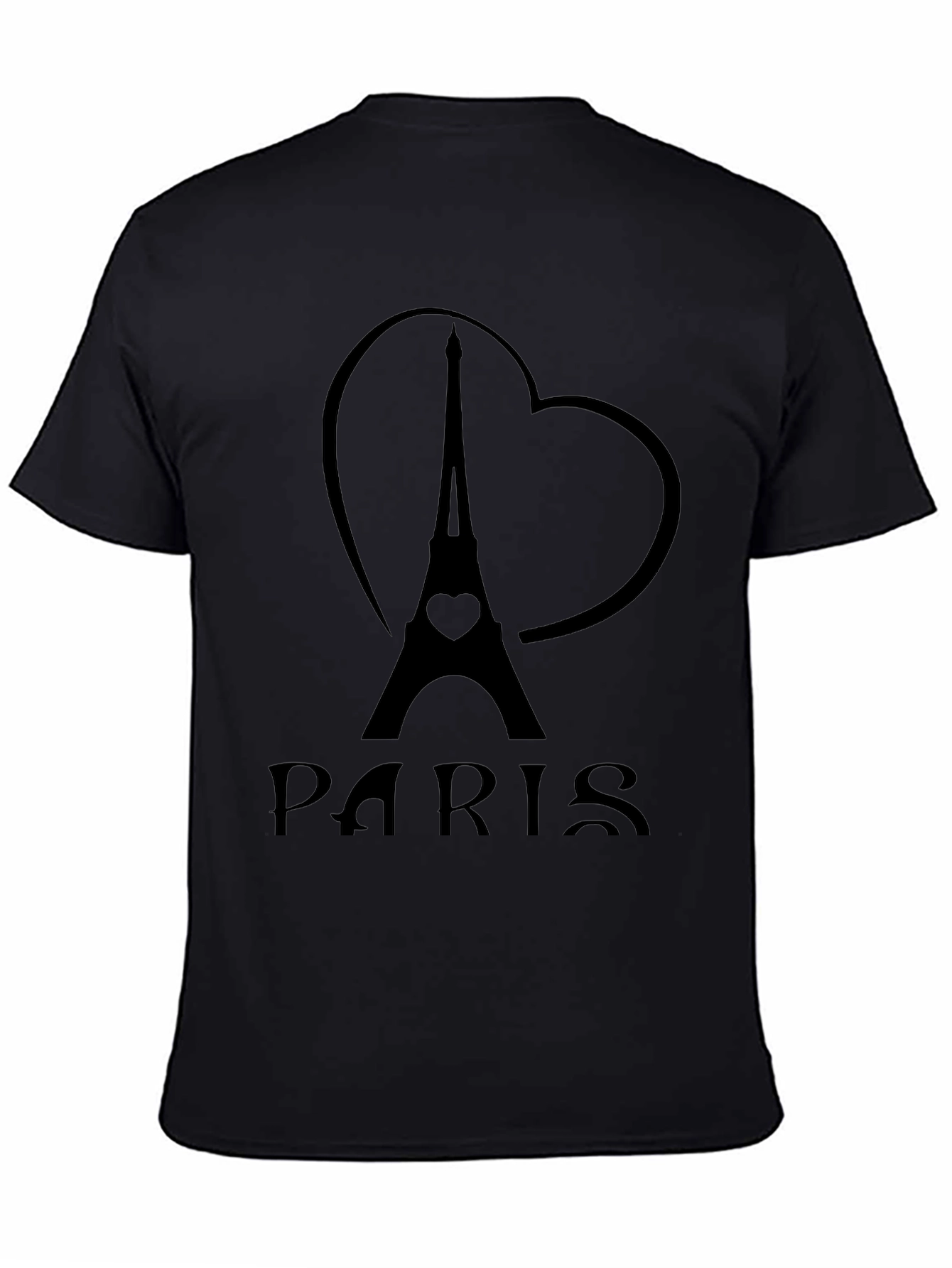 Paris Eiffel Tower Heart Graphic T-Shirt