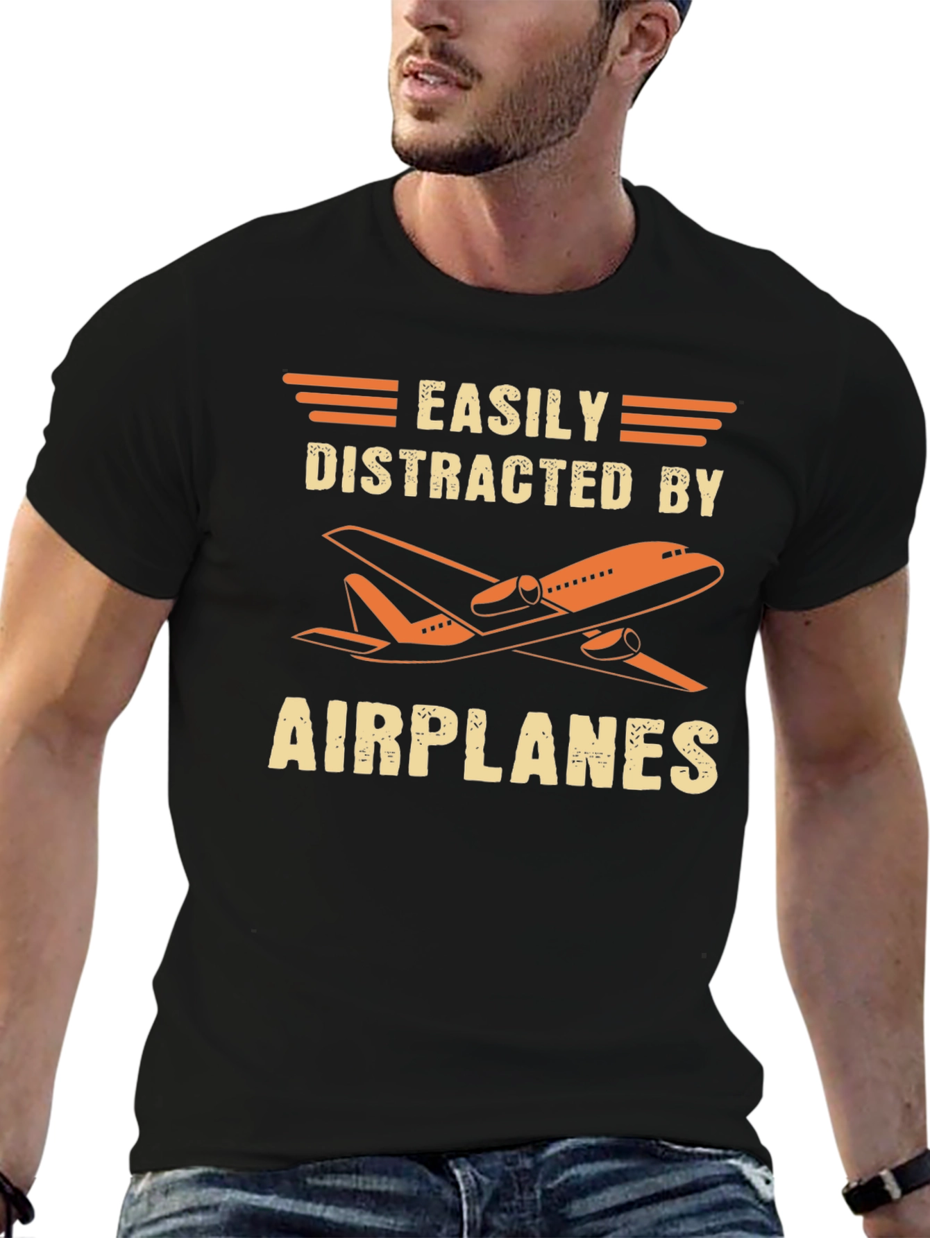 Easily Distracted by Airplanes Graphic Tee