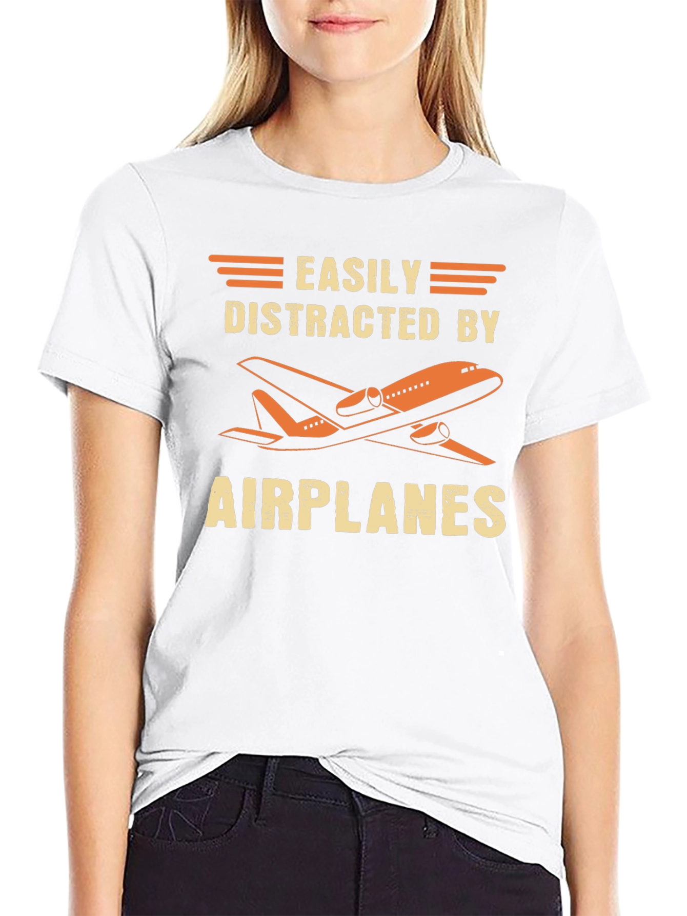 Easily Distracted by Airplanes Graphic Tee