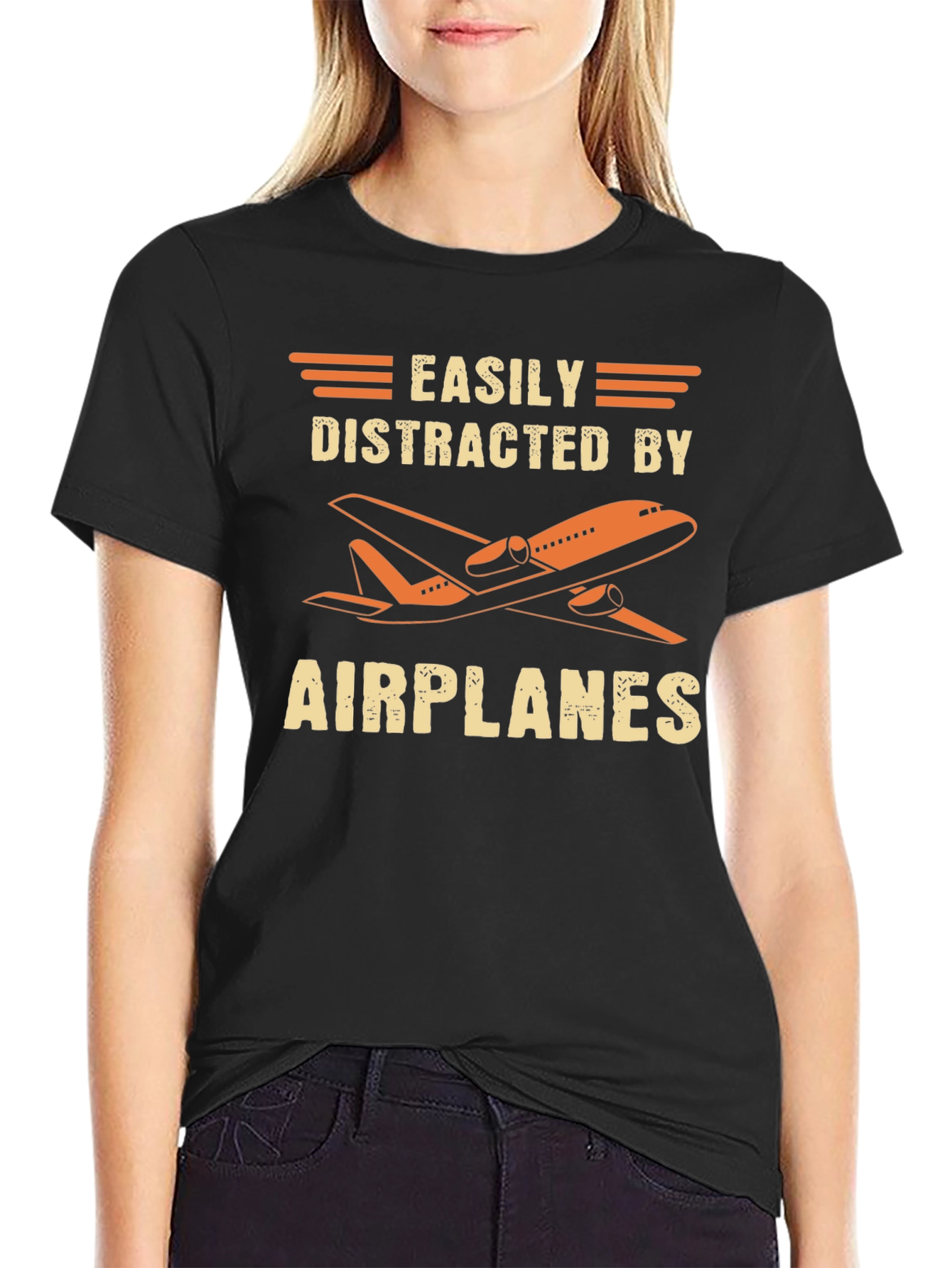 Easily Distracted by Airplanes Graphic Tee
