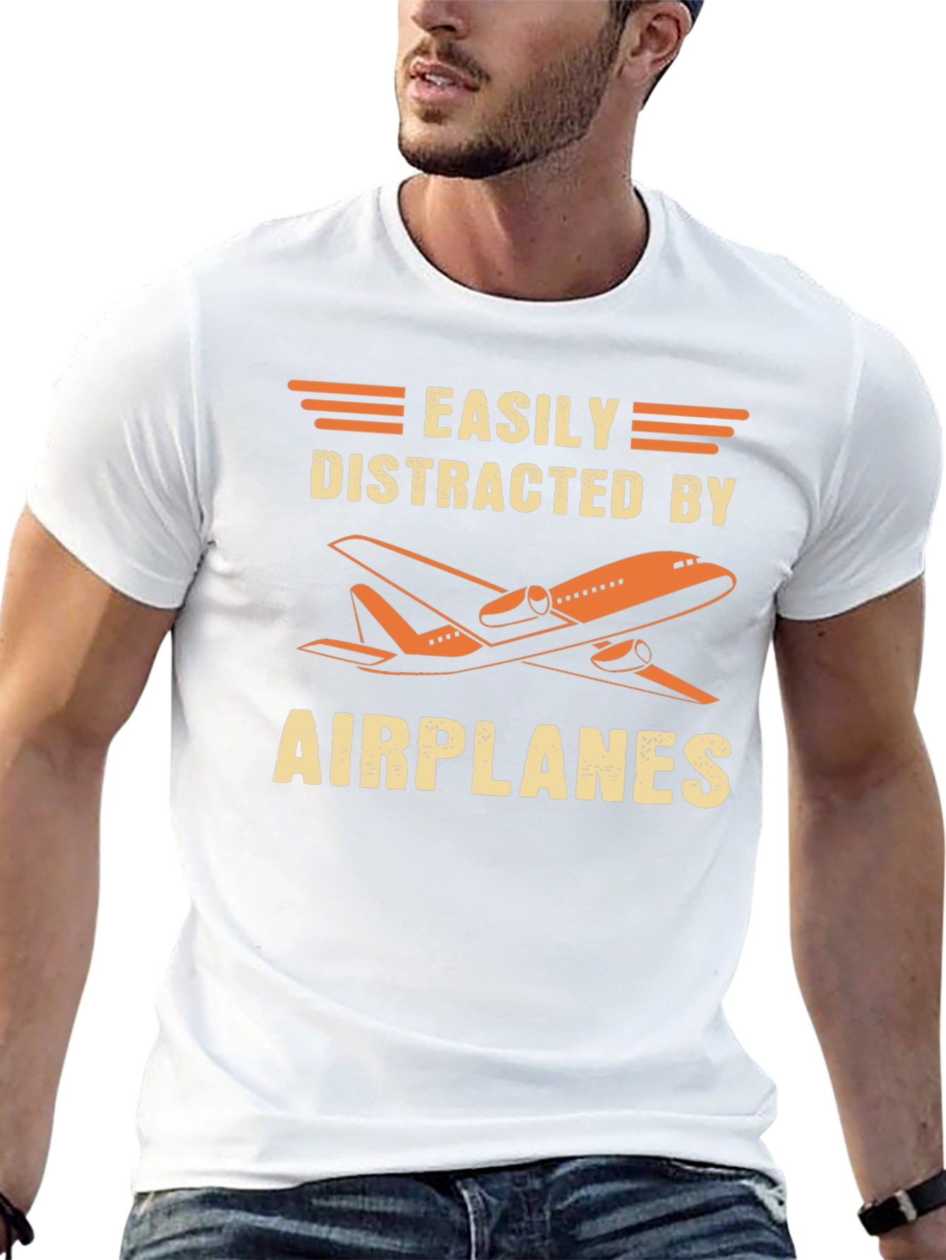 Easily Distracted by Airplanes Graphic Tee
