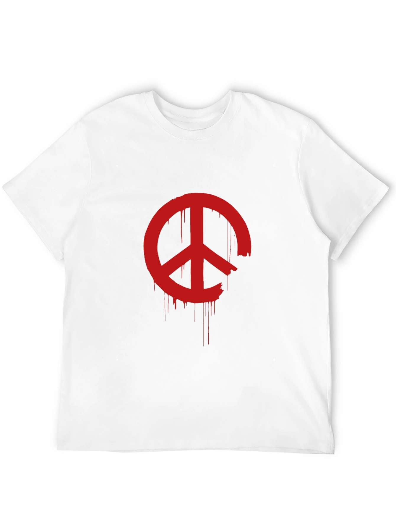 Distressed Peace Sign Graphic T-Shirt