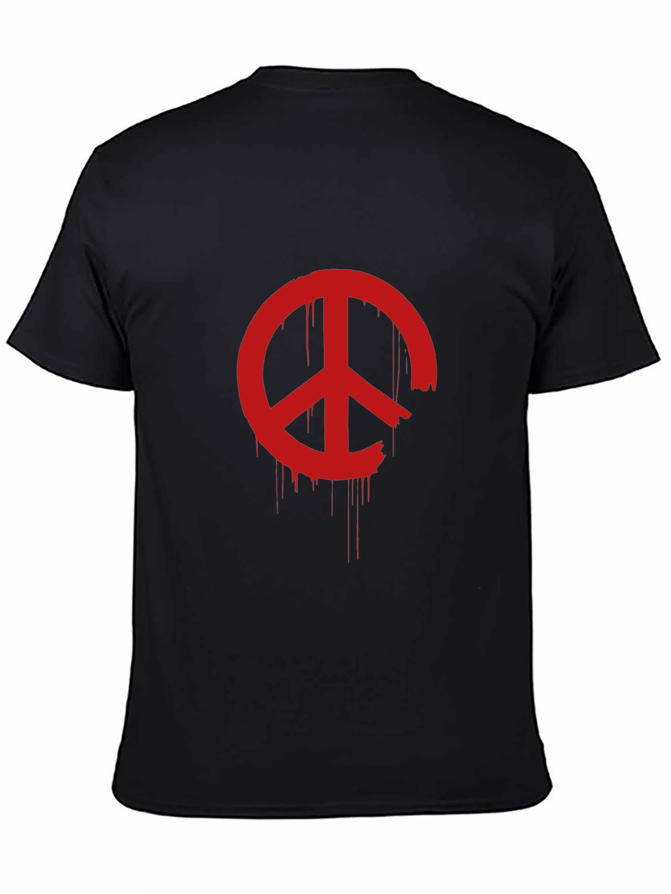 Distressed Peace Sign Graphic T-Shirt