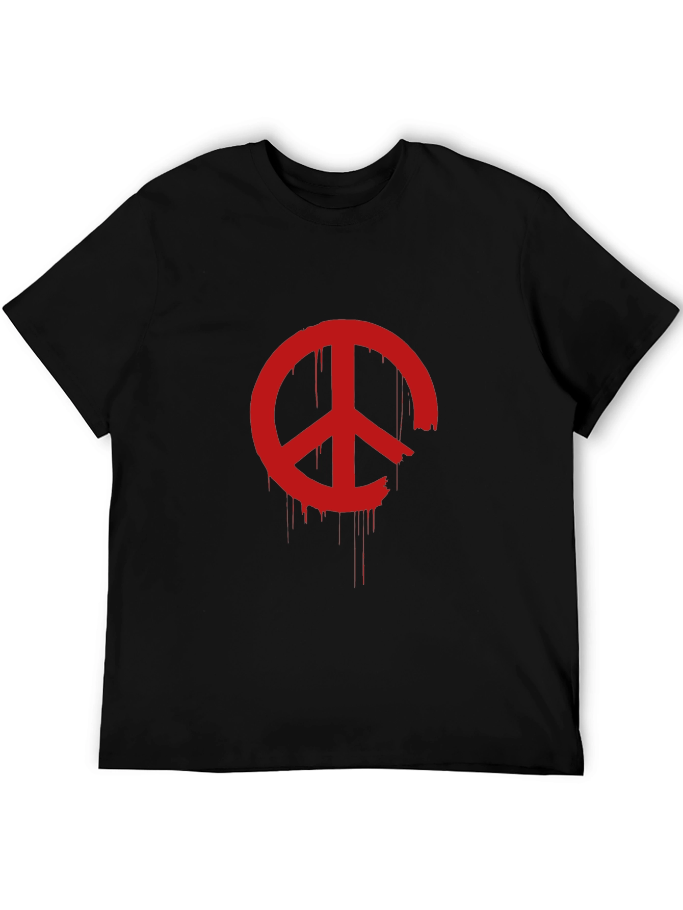 Distressed Peace Sign Graphic T-Shirt