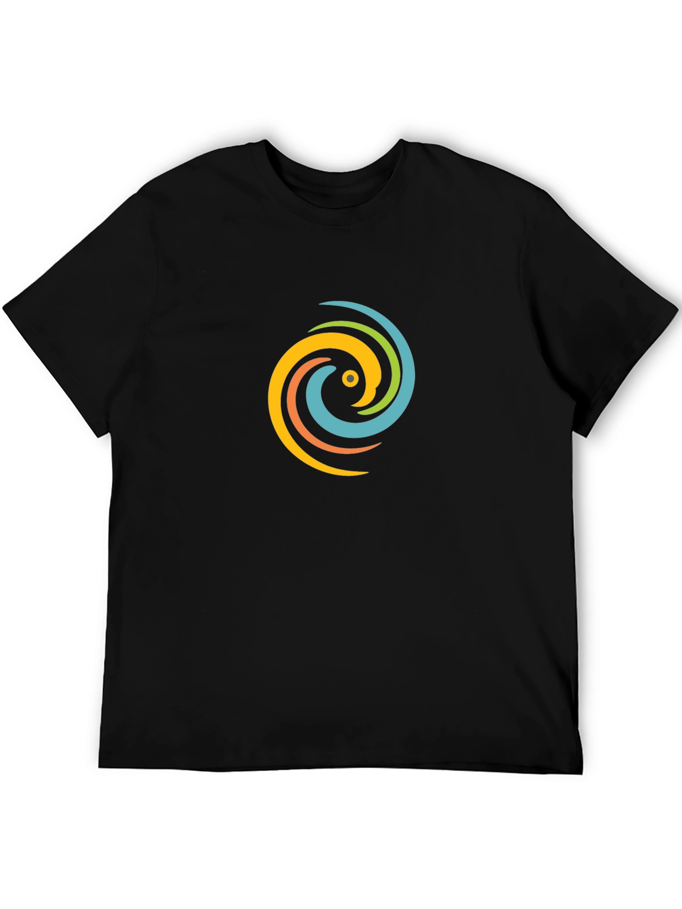 Swirl Graphic Black T-Shirt - Casual Style