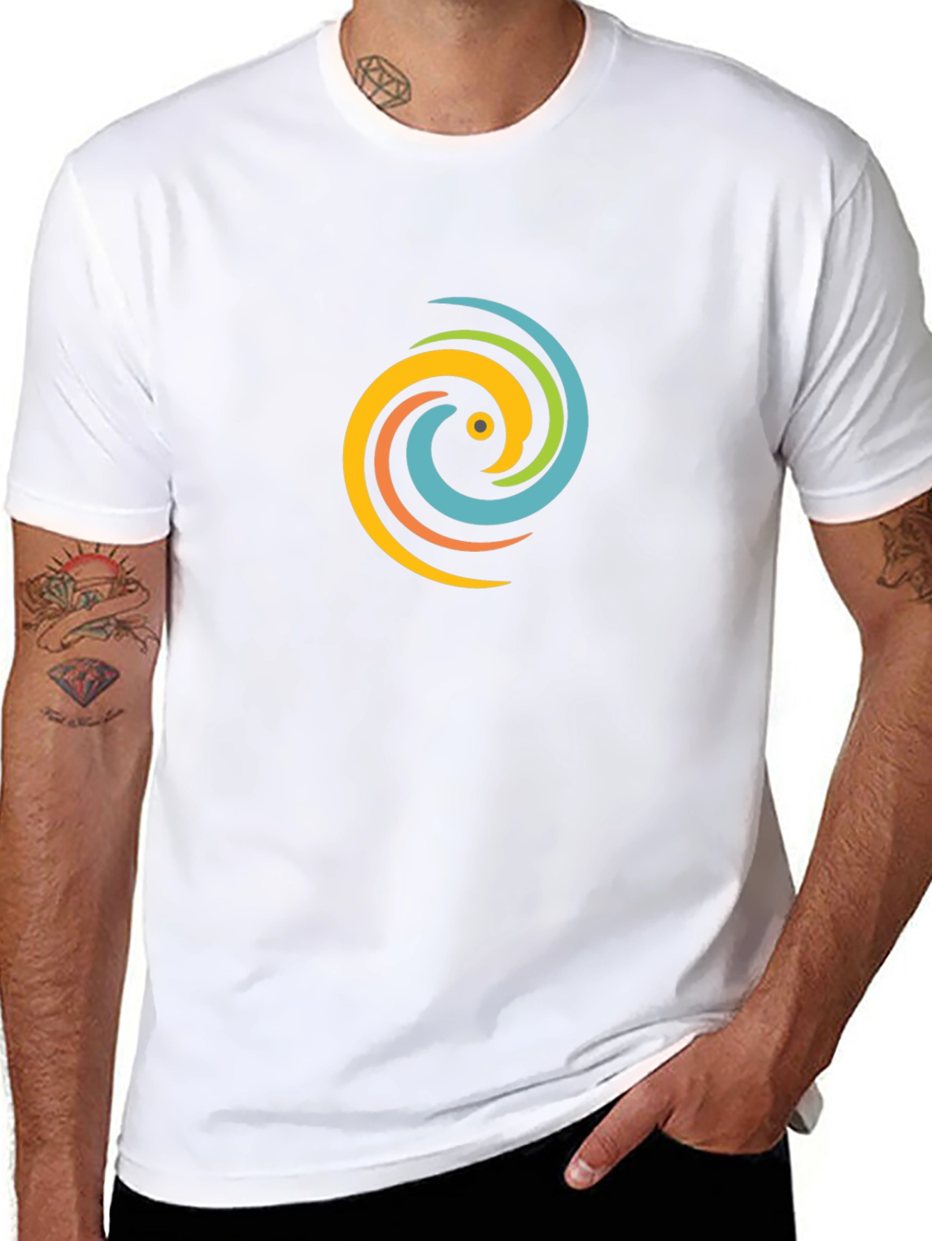 Swirl Graphic Black T-Shirt - Casual Style