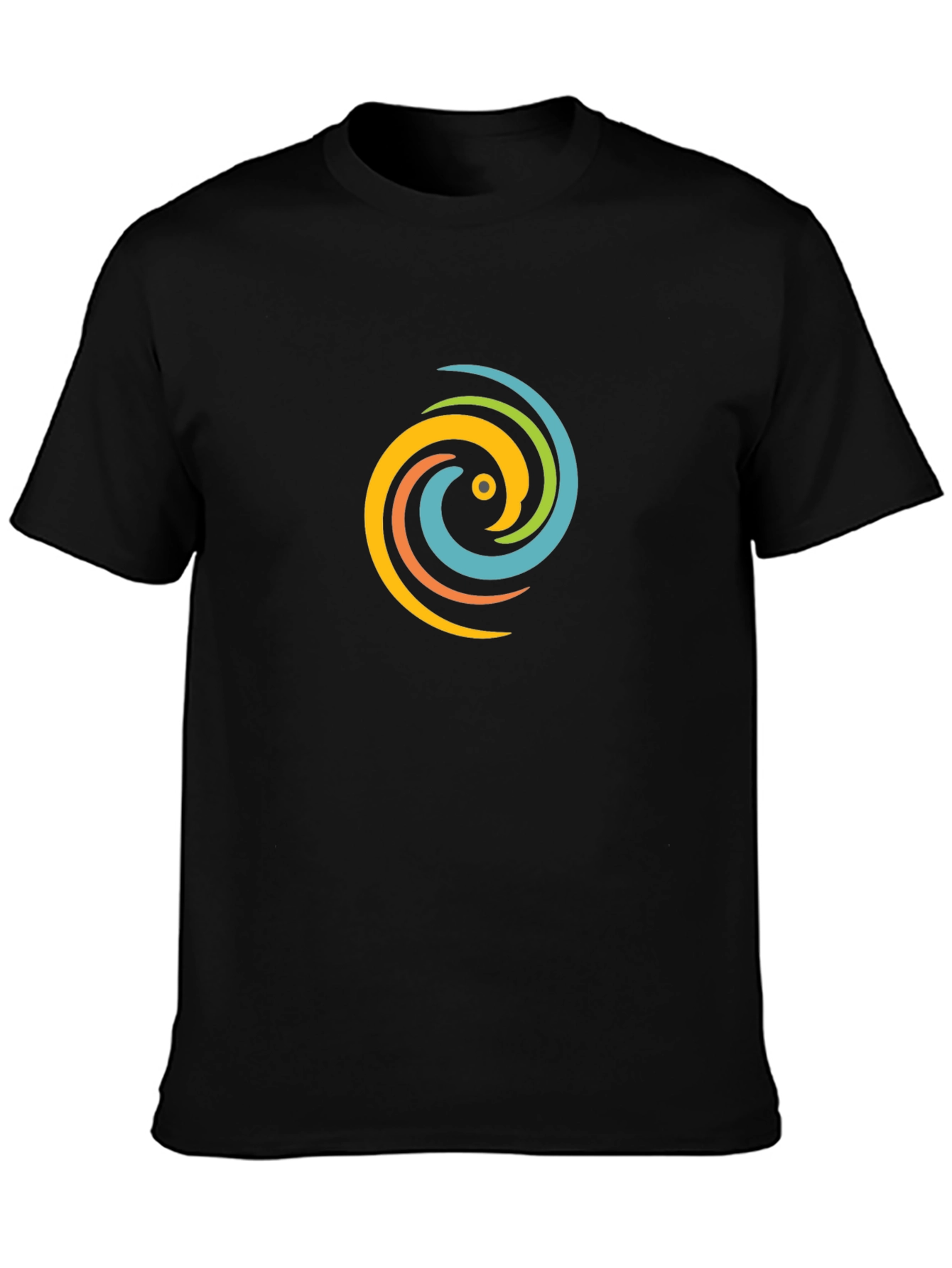 Swirl Graphic Black T-Shirt - Casual Style