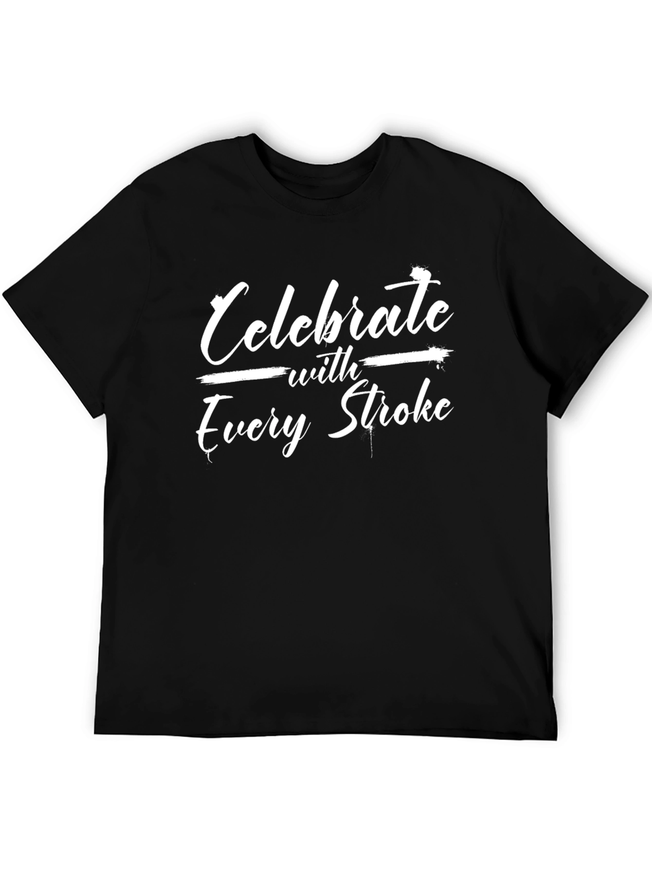 Celebrate Every Stroke Graphic Tee - Black