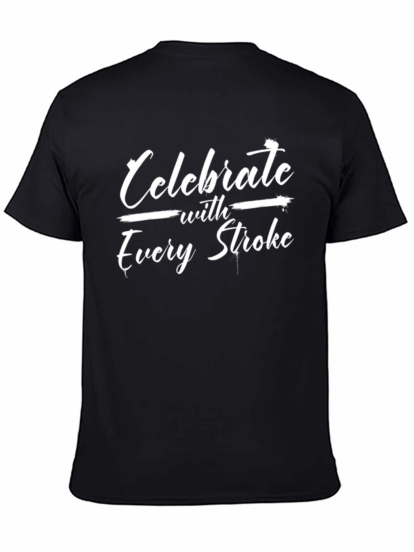 Celebrate Every Stroke Graphic Tee - Black
