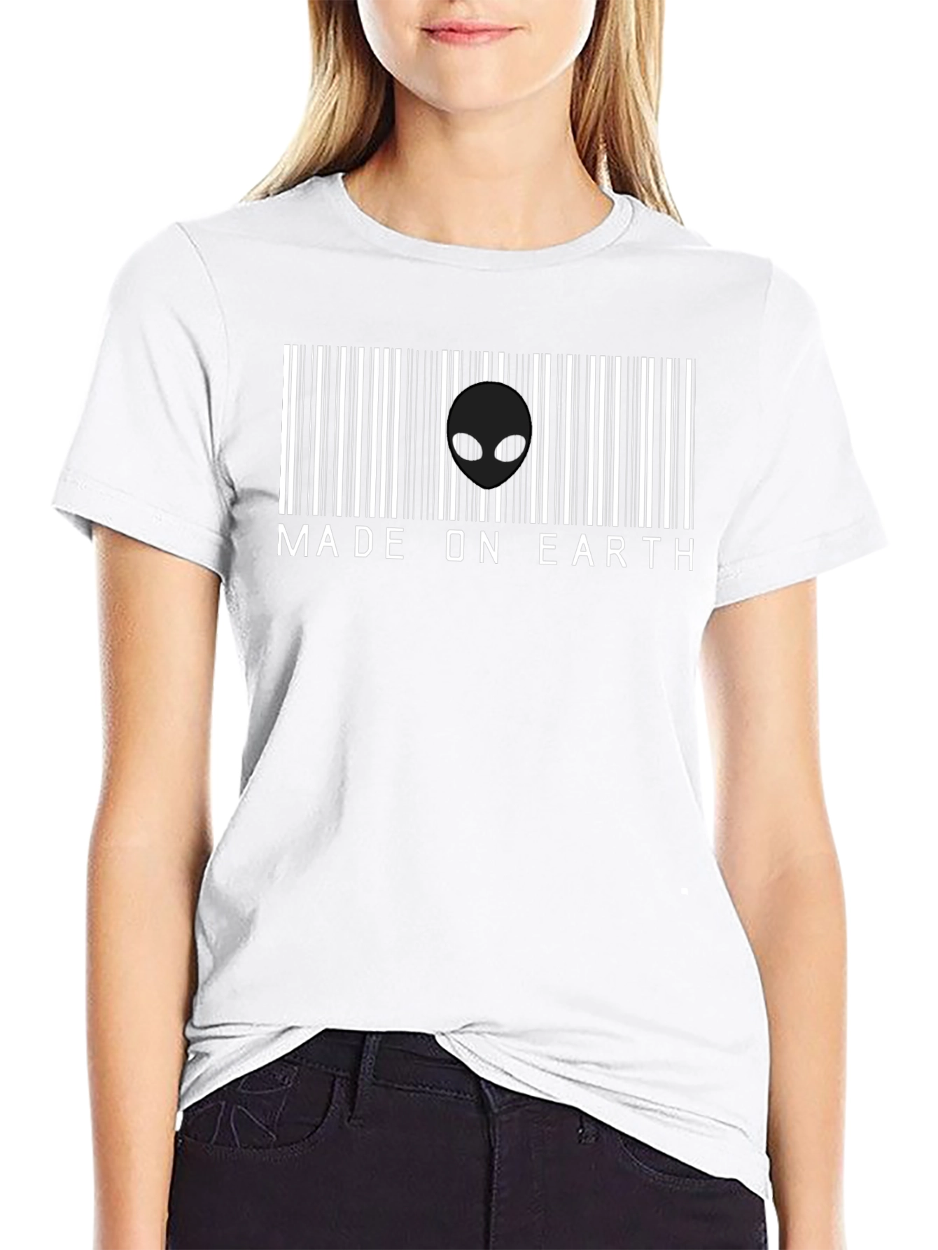 Made on Earth Alien Barcode T-Shirt