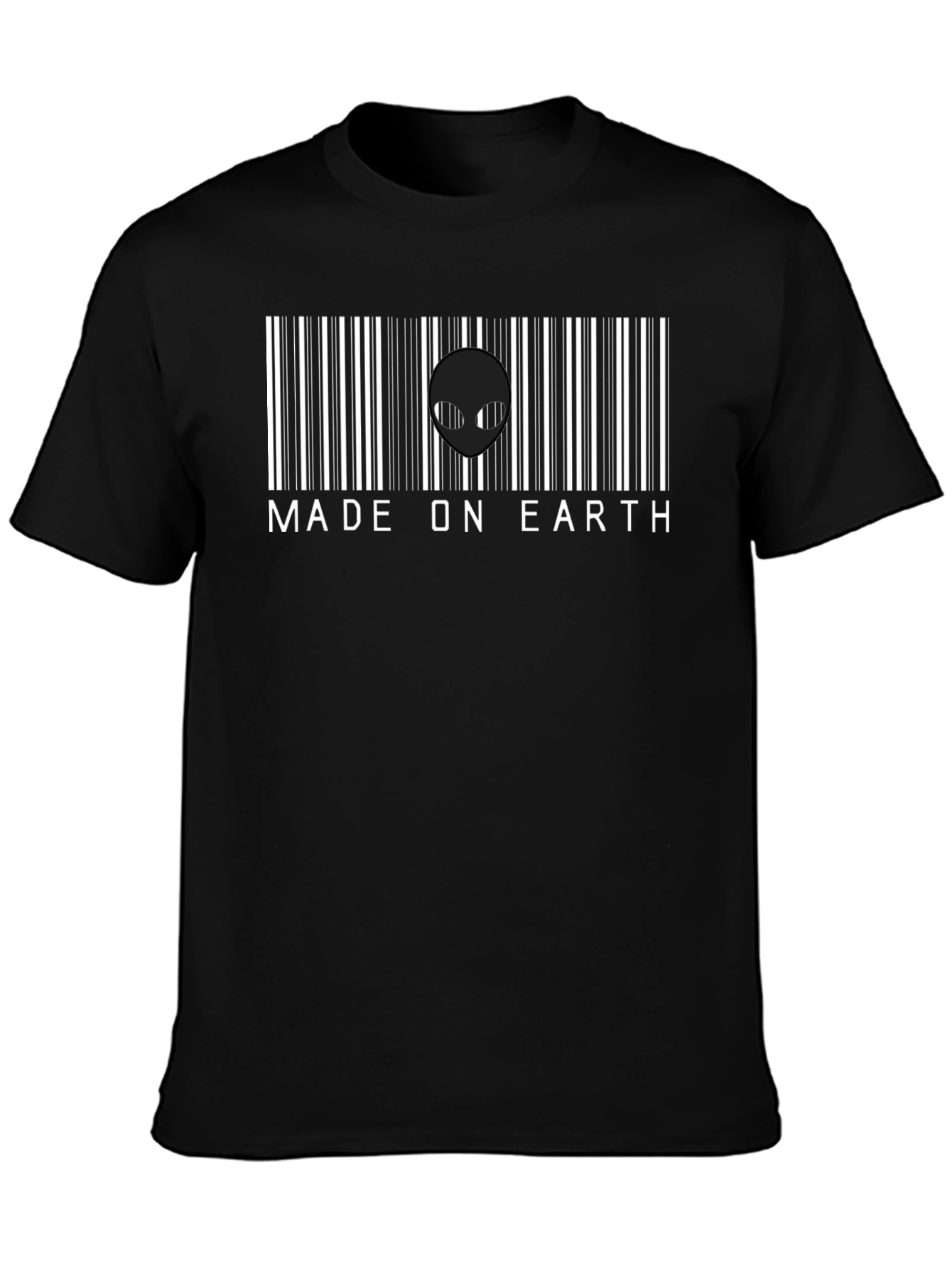 Made on Earth Alien Barcode T-Shirt