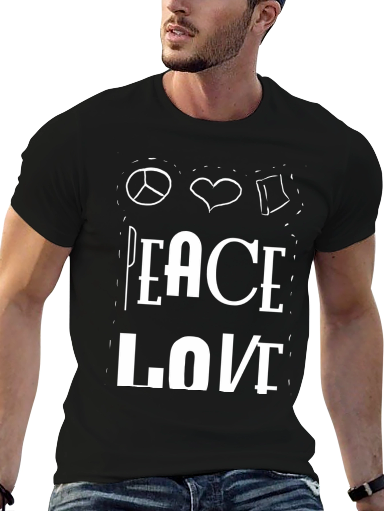 Peace Love Book T-Shirt