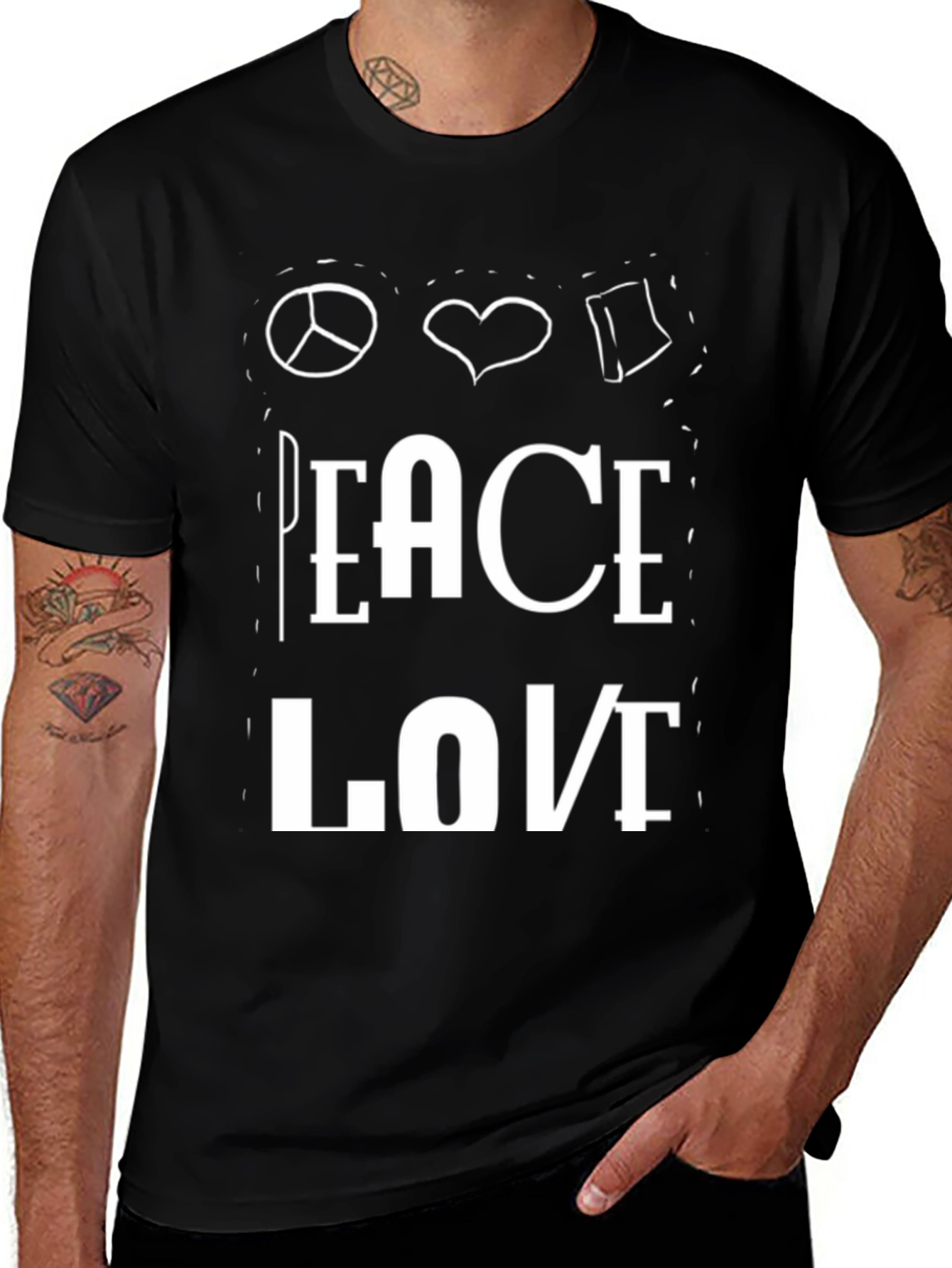 Peace Love Book T-Shirt