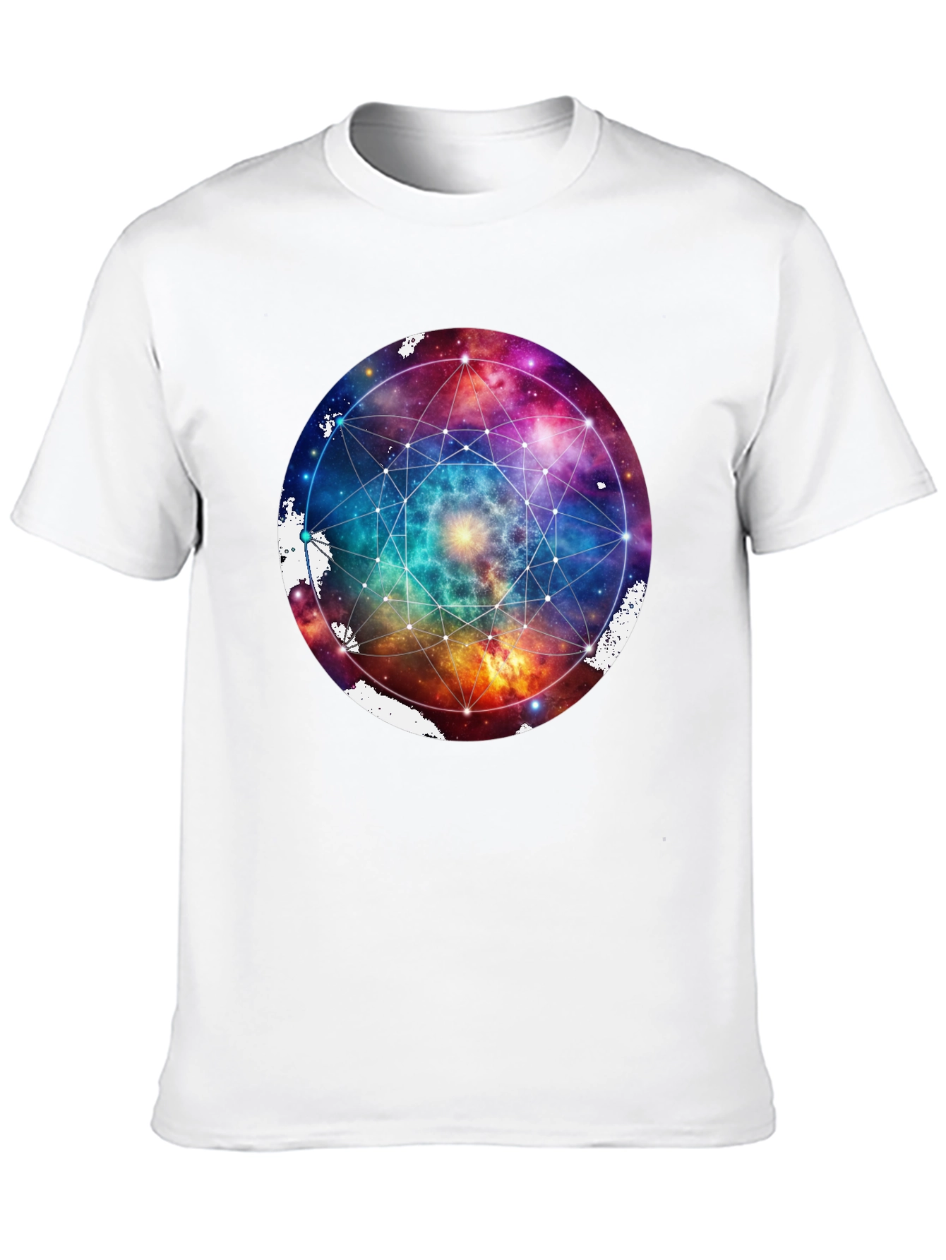 Galaxy Geometric T-Shirt - Black