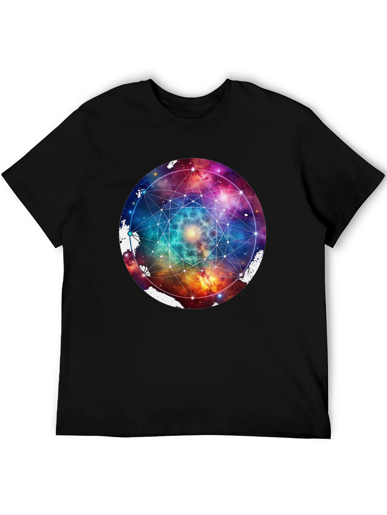 Galaxy Geometric T-Shirt - Black