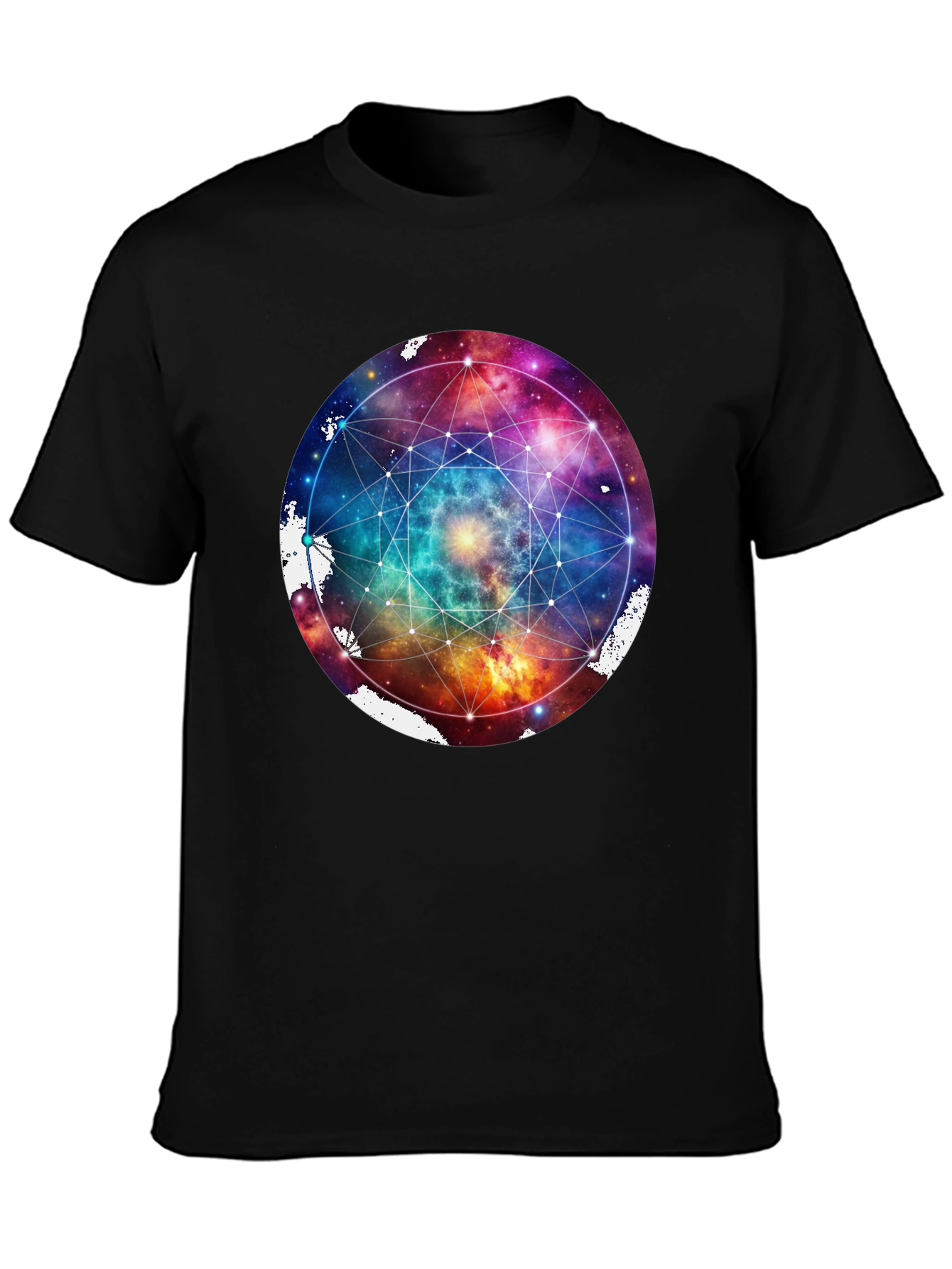 Galaxy Geometric T-Shirt - Black