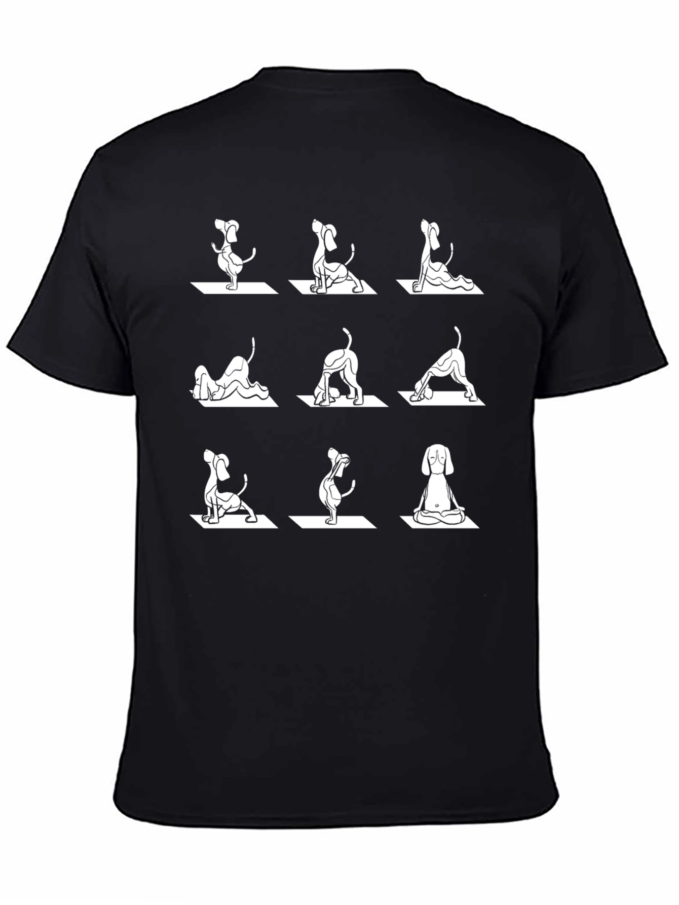 Yoga Dog Black T-Shirt - Relaxed Fit
