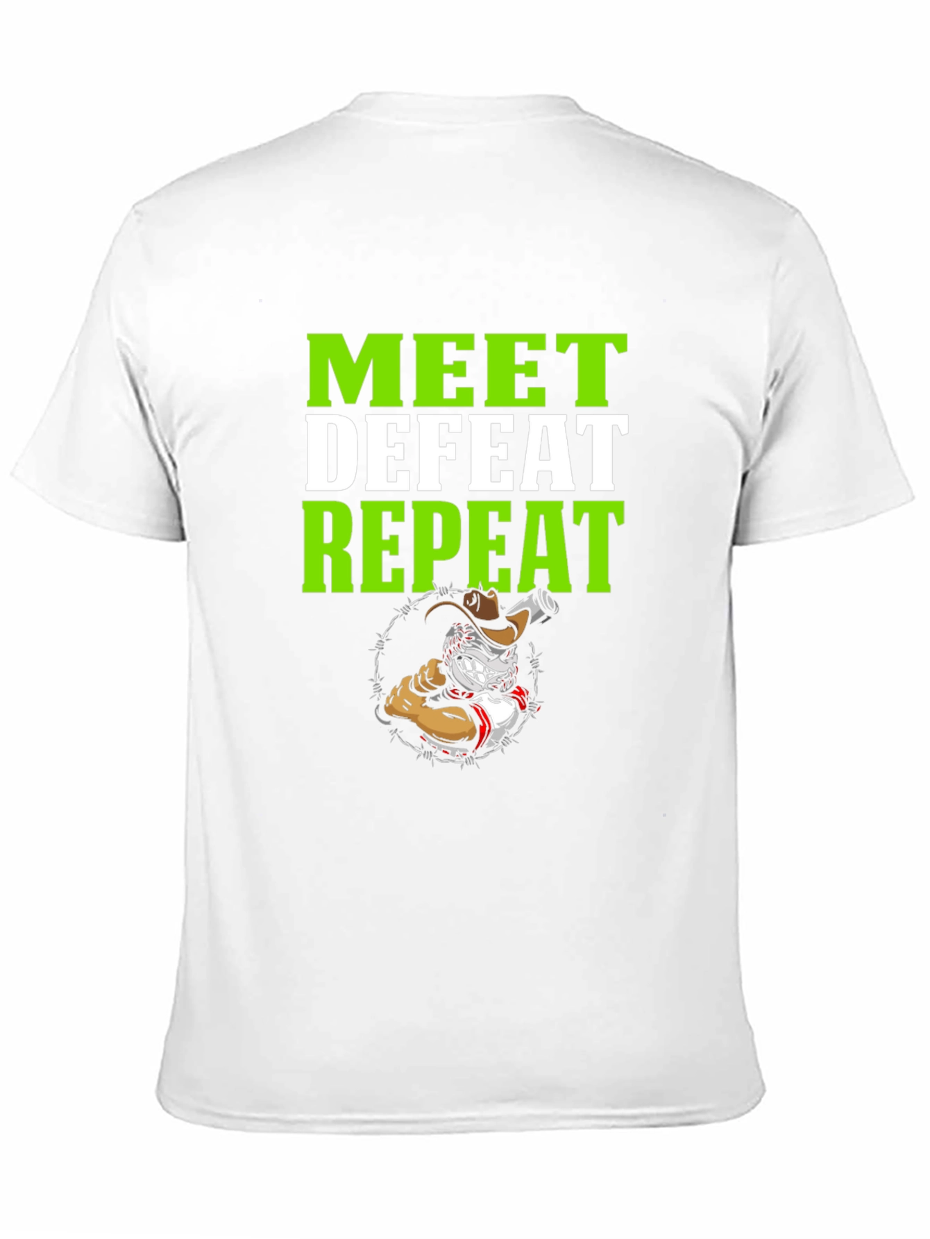 Meet Defeat Repeat Graphic T-Shirt