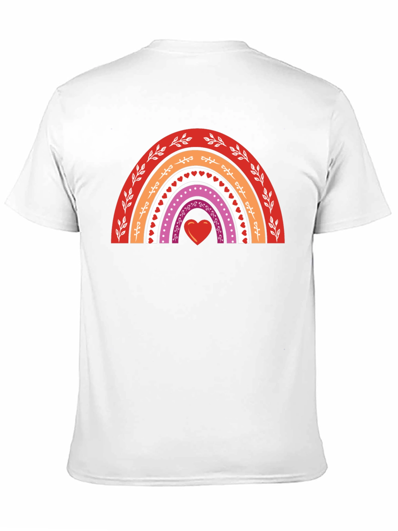 Lesbian Pride Rainbow Heart T-Shirt