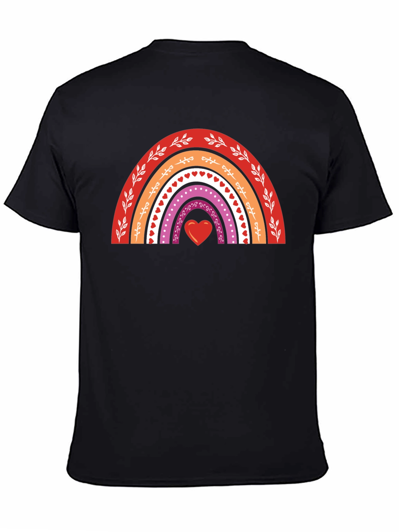 Lesbian Pride Rainbow Heart T-Shirt