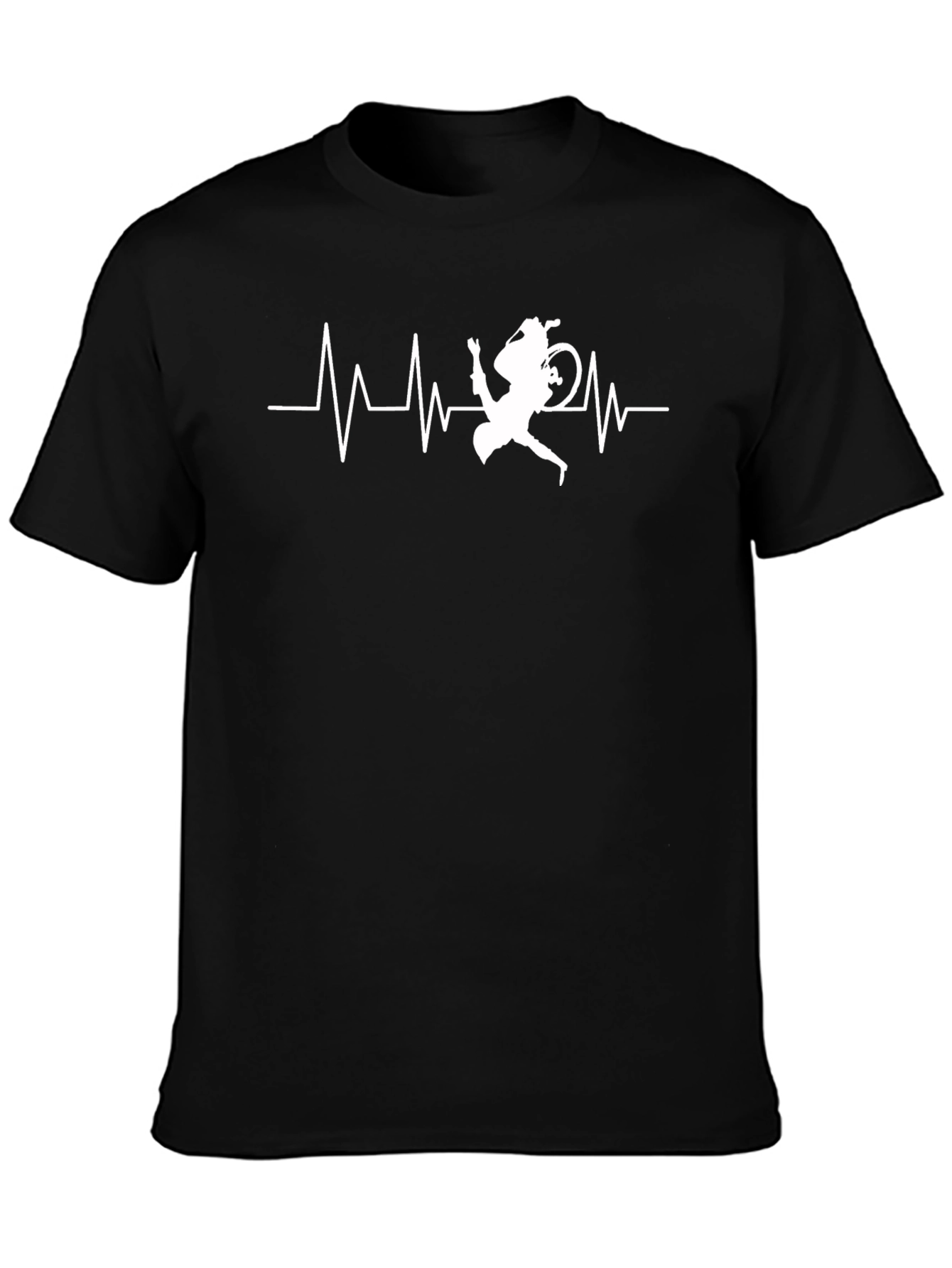 Mountain Biker Heartbeat Graphic Tee