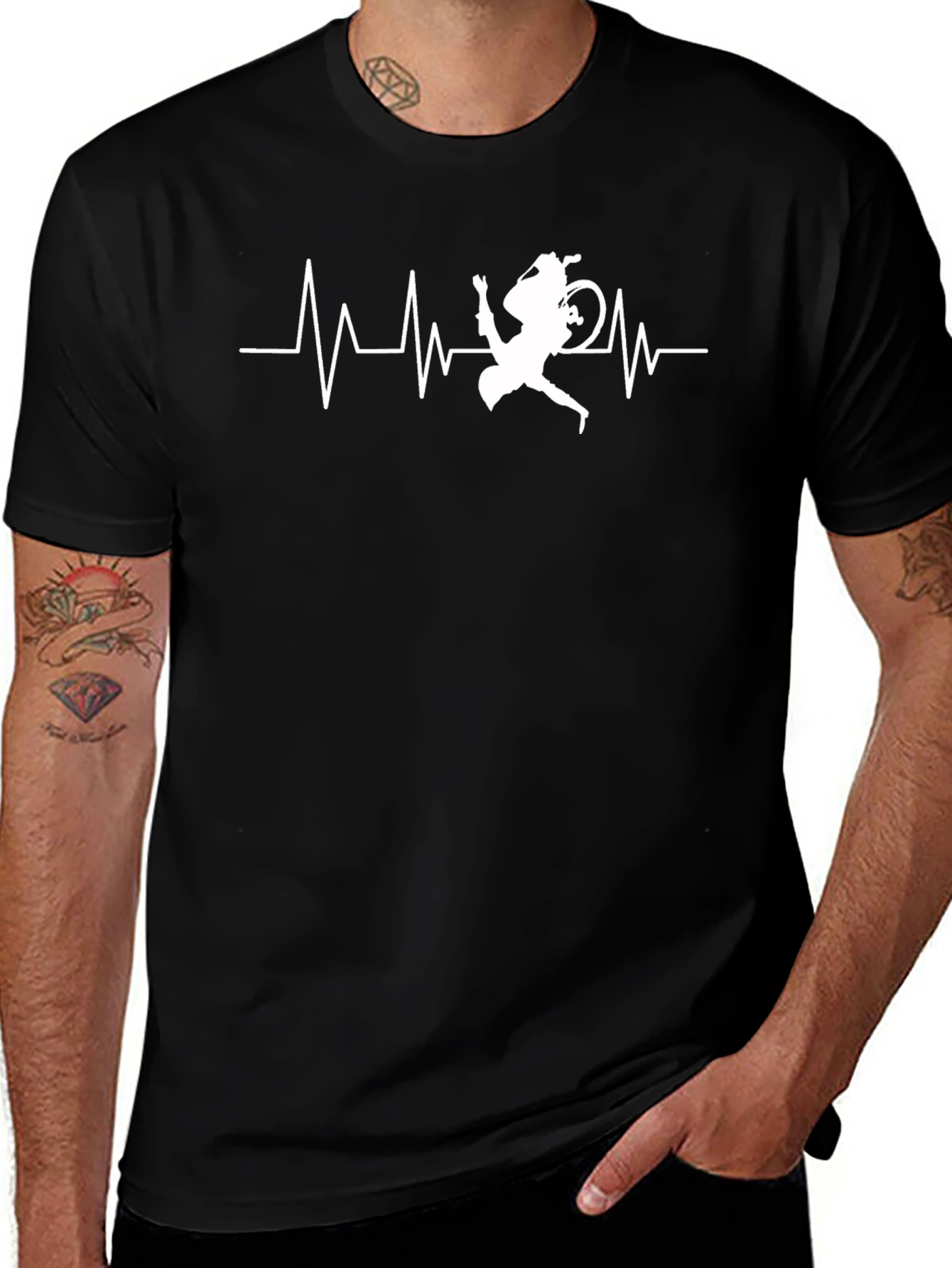 Mountain Biker Heartbeat Graphic Tee