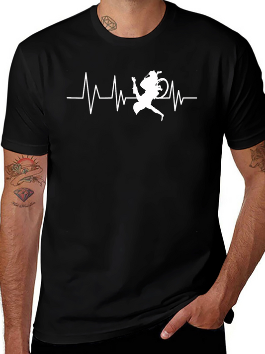 Mountain Biker Heartbeat Graphic Tee